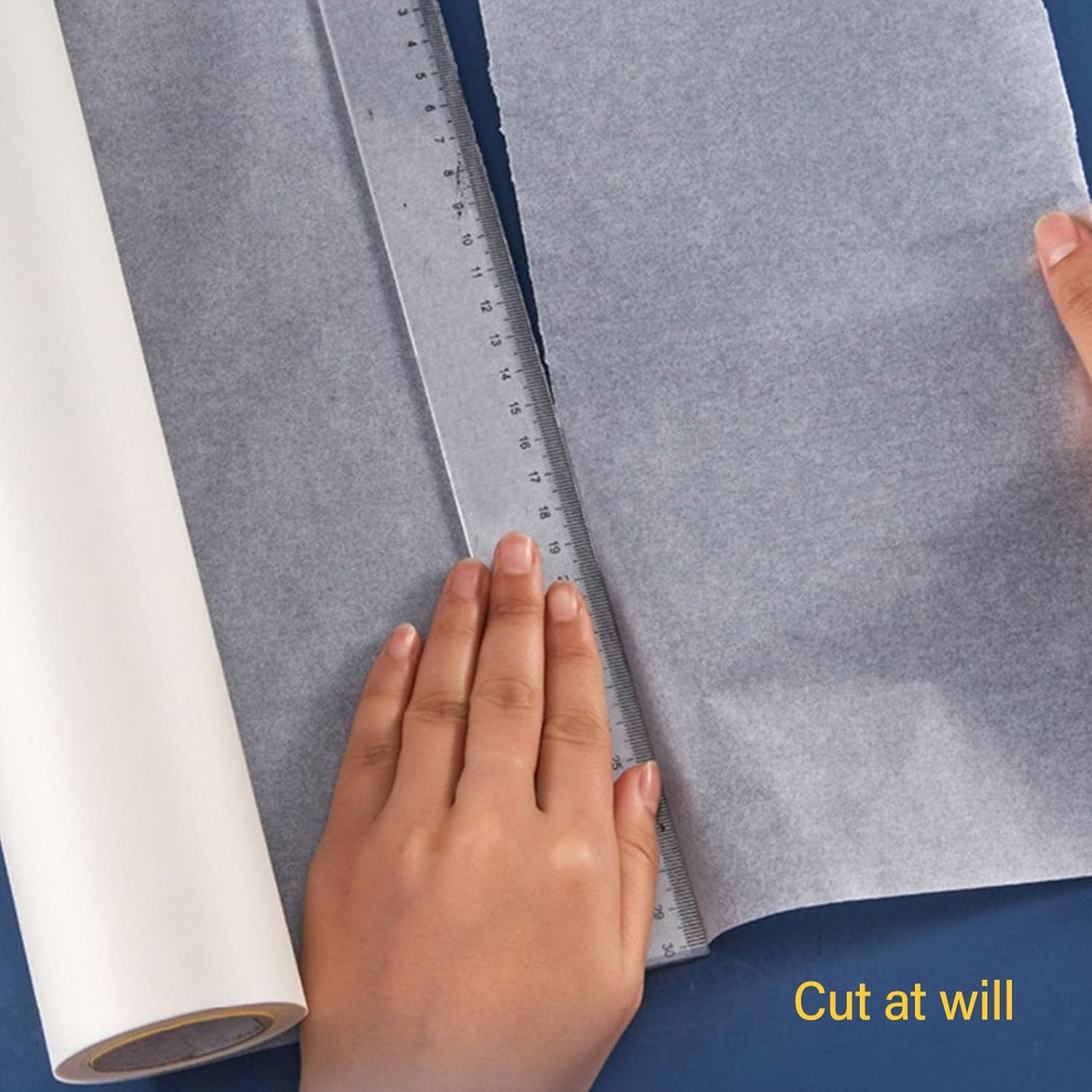 Tracing Paper Roll, 24 Inch White Trace Paper Roll Translucent Tracing Paper for Drawing Clear Tracing Patterns Paper for Sewing Sketching Crafts, Translucent Pattern Paper image number 1