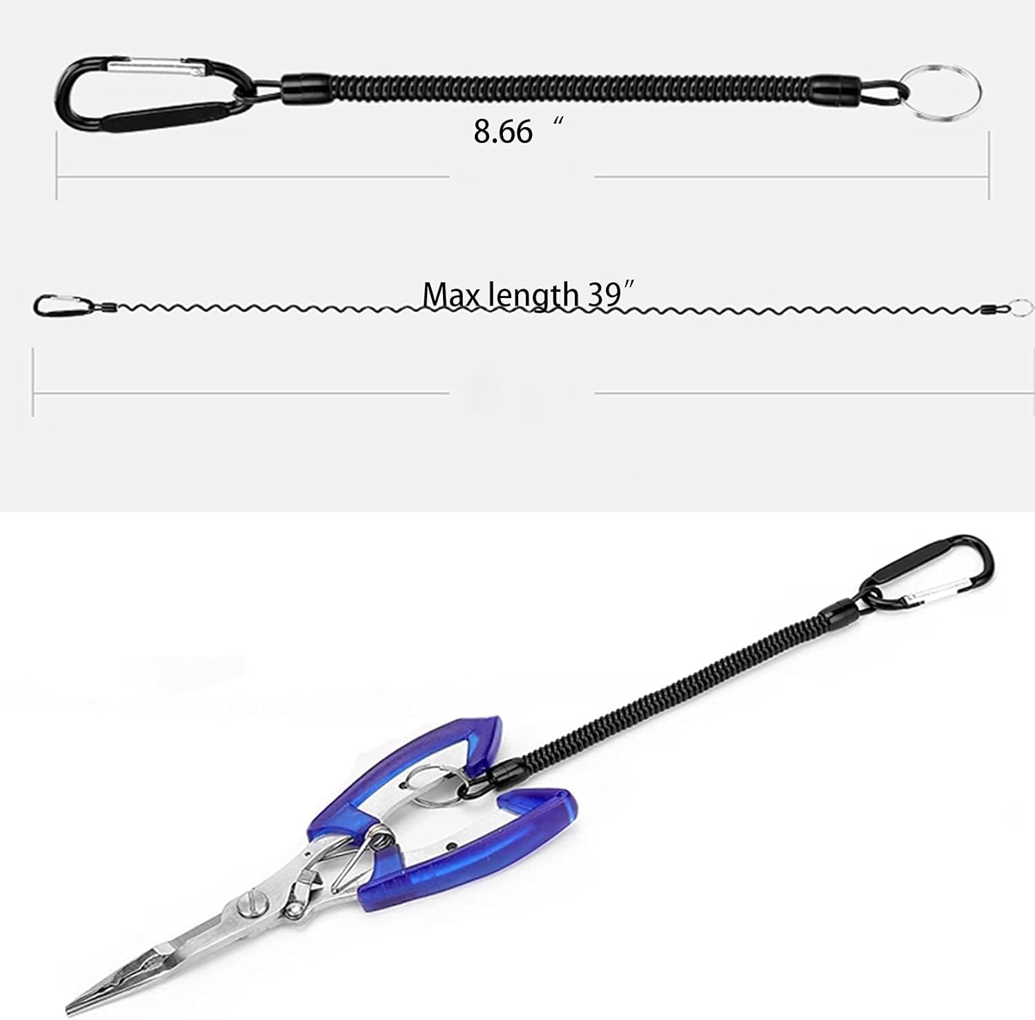 Fishing Lanyards Boating Multicolor Fishing Ropes Secure Pliers Lip Grips Tackle Fish Tools 6Pcs(Color Ramdon) image number 3