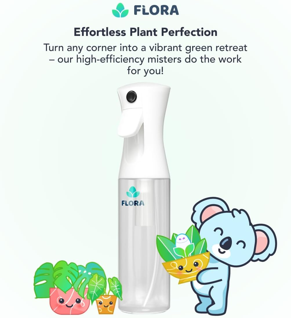 Flora Premium Plant Mister Spray Bottle Producing Gentle & Fine Mist for Precision Hydration, Dispersed Humidity & Moisture - Comes W App for Smart Plant Care (2 Packs) image number 3