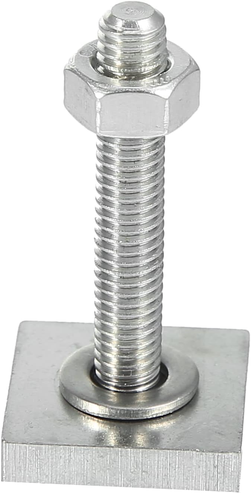 X AUTOHAUX 2Pcs Universal Roof Rack T Shaped Bolt Rooftop Rack Bolt T Shaped Slots T Shaped Track Bolts W/Nuts Washers Bike Rack Cross Bar Adapter Gray image number 2