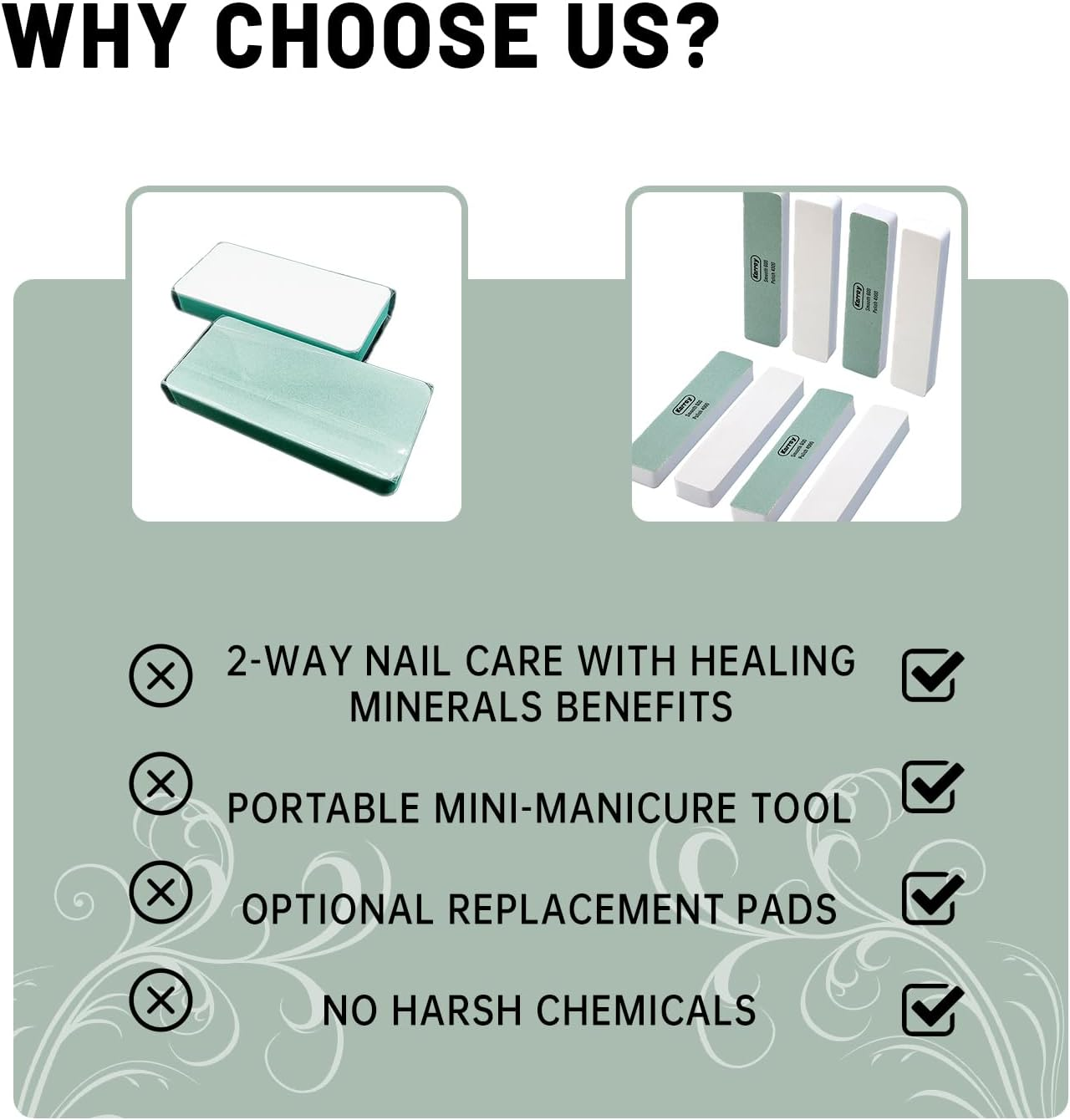 Karroy Nail File and Buffer Block for Natural Nails Shine Polishers Bufer Block Nail File Nail Buffing Block 600/4000 Grit Pack of 8 (C-Cuboid) image number 2