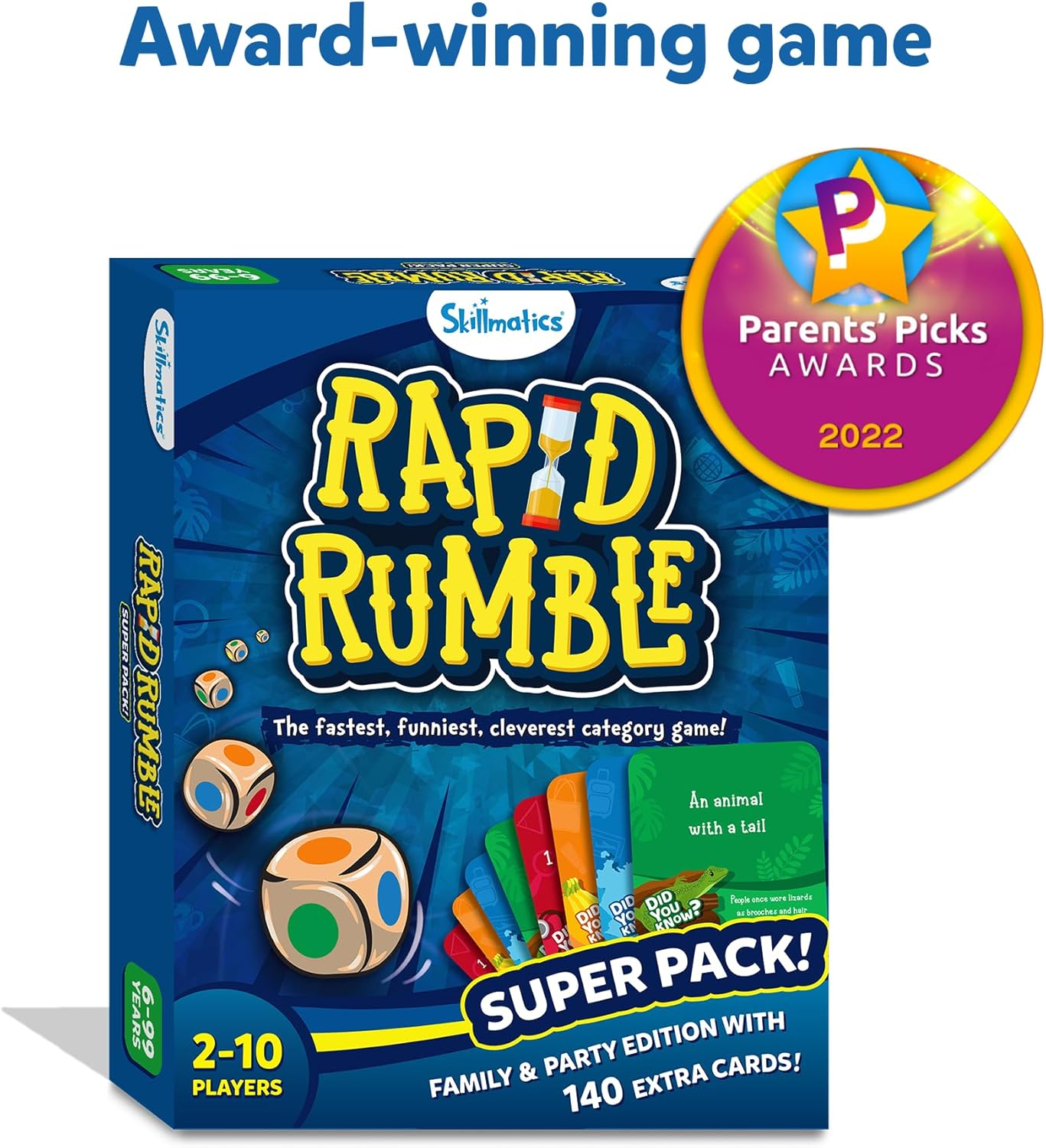 Skillmatics Board Game - Rapid Rumble Super Pack, Family & Party Edition with 140 Extra Cards, Educational Toys, Gifts for Kids, Teens & Adults image number 5
