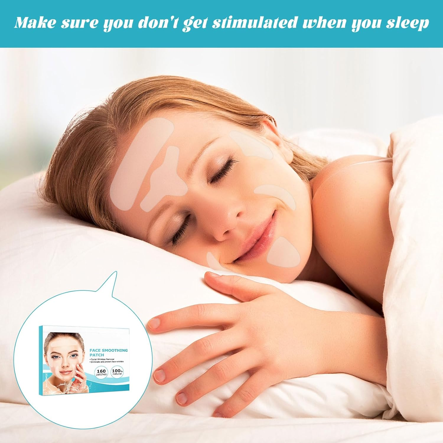 Face Tape for Wrinkles, Silicone Wrinkle Patches, Wrinkles Schminkles, Reusable Face Tape for Reducing Forehead Eye, Mouth or Forehead Wrinkles, anti Wrinkle Patches for Face Overnight Prevention image number 5