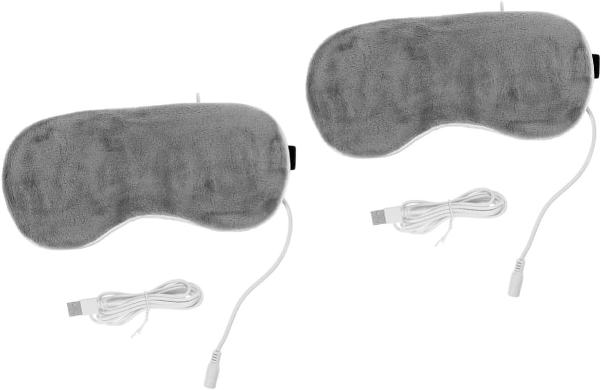 Minkissy 1 Set USB Eye Mask Gel Steam Buds Headband Headphones Blindfold Sleep Eye Blackout Eyelash Facial Lip Heated Tape Microwavable Sleeping Cooling Crystal Velvet image number 6