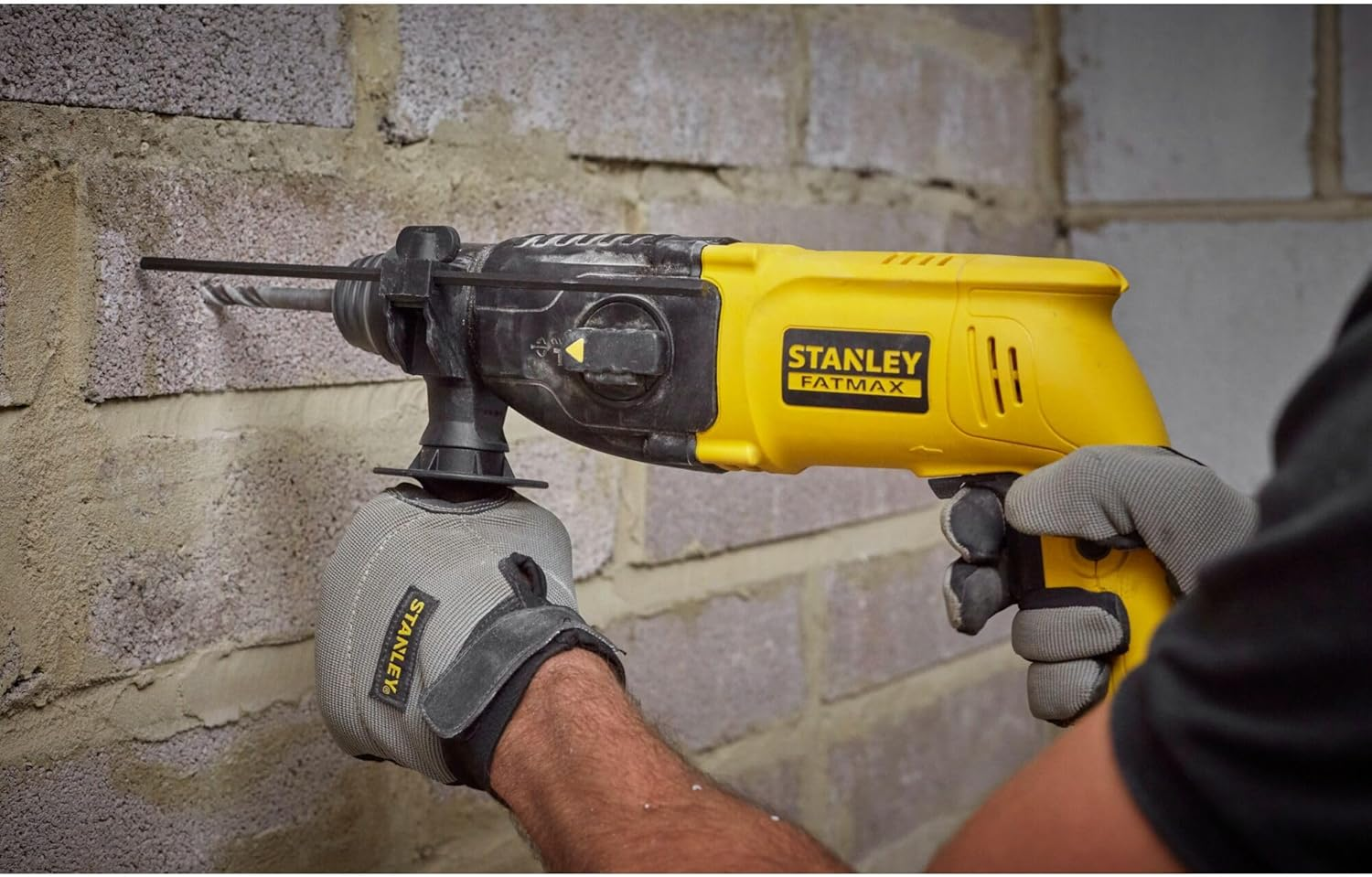 STANLEY FATMAX | 750W 2.2J SDS+ Hammer Dill - up to 2.2J Impact Energy, Delivers up to 4,670 BPM, 3 Modes: Efficient Hammer and Rotary Drilling, Chiselling
