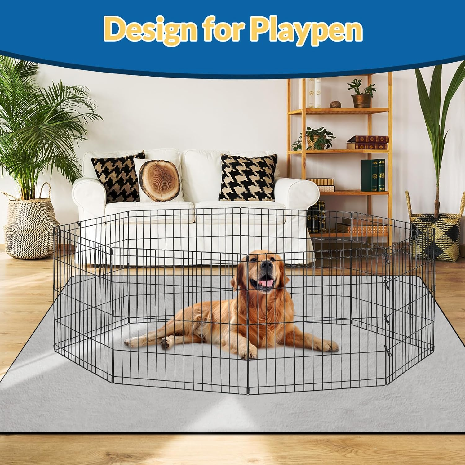 Barpor 72" X 72" Washable Dog Pee Pads Reusable Non-Slip - Puppy Pads Indoor Potty Training Leakproof, Whelping Pads for Floor, Bed, Crate, Cadges, Playpen, Couch Waterproof, Light Grey image number 2