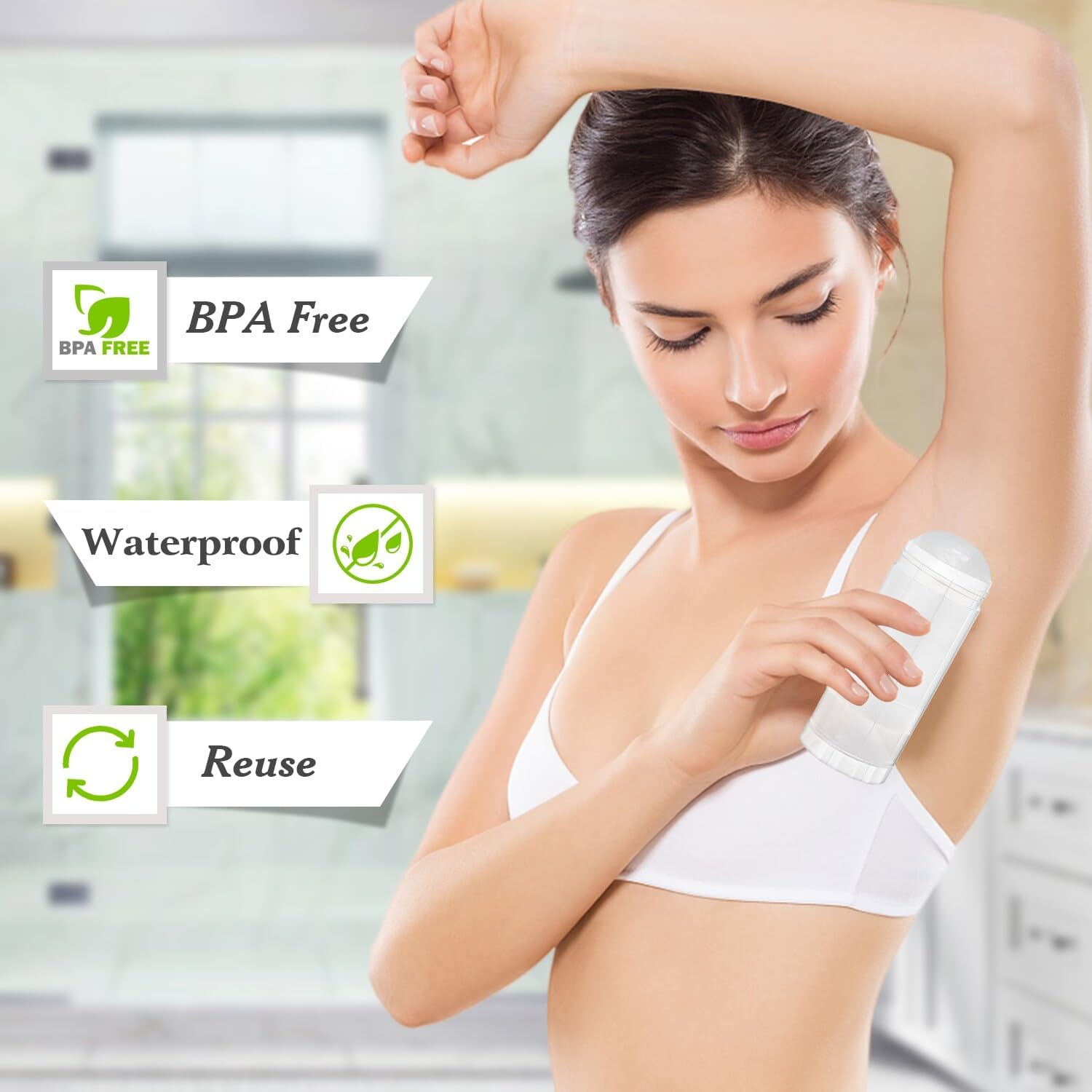 12 Pcs 60Ml/2Oz Empty Deodorant Containers Twist up Filling Stick Plastic Deodorant Holder Tube for Lipstick Crayon Chapstick Sunscreen Bar DIY Cosmetic - Translucent