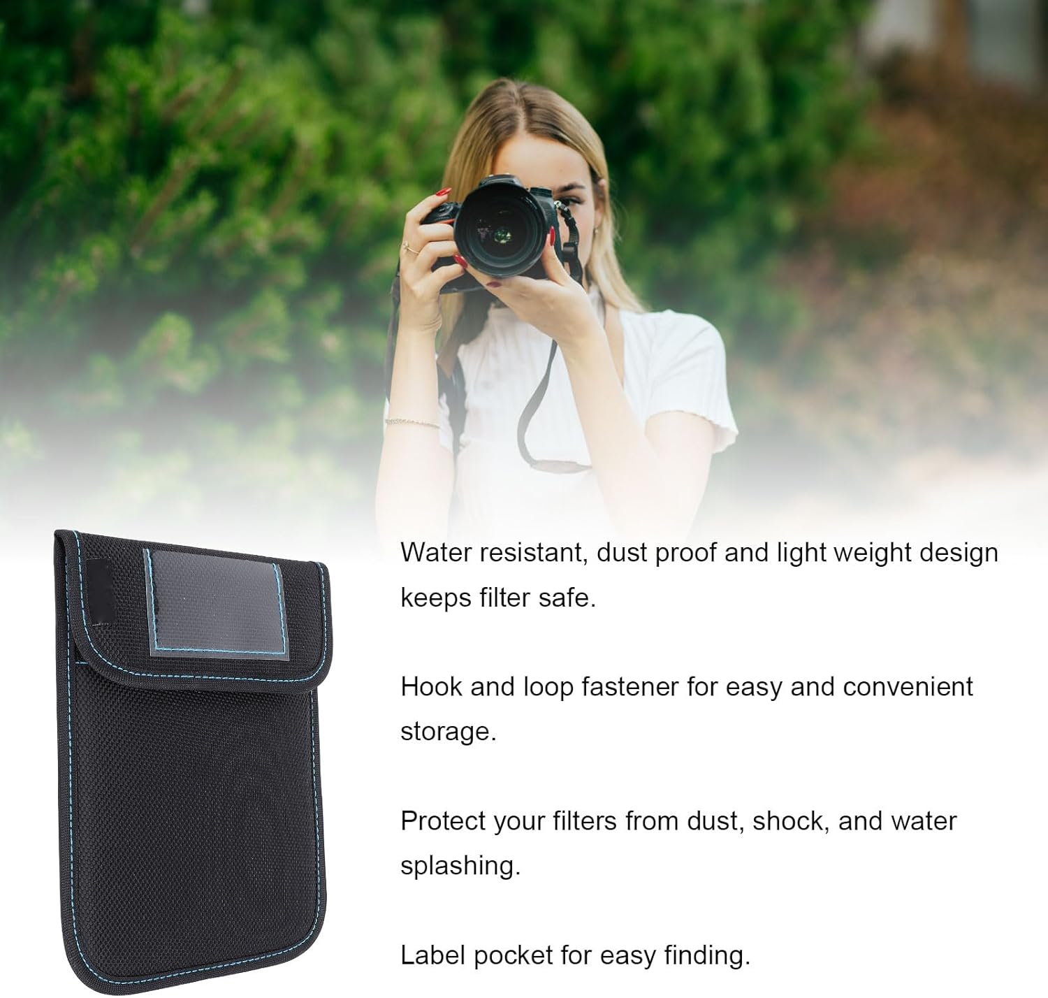 Yanmis Lens Filter Case, 4 X 5.65 Inch Camera Lens Filter Carry Case, Wallet, Photography Filter Holder, Waterproof, Dustproof, Scratch-Resistant, Filter Bag, #811, Briefcase image number 3
