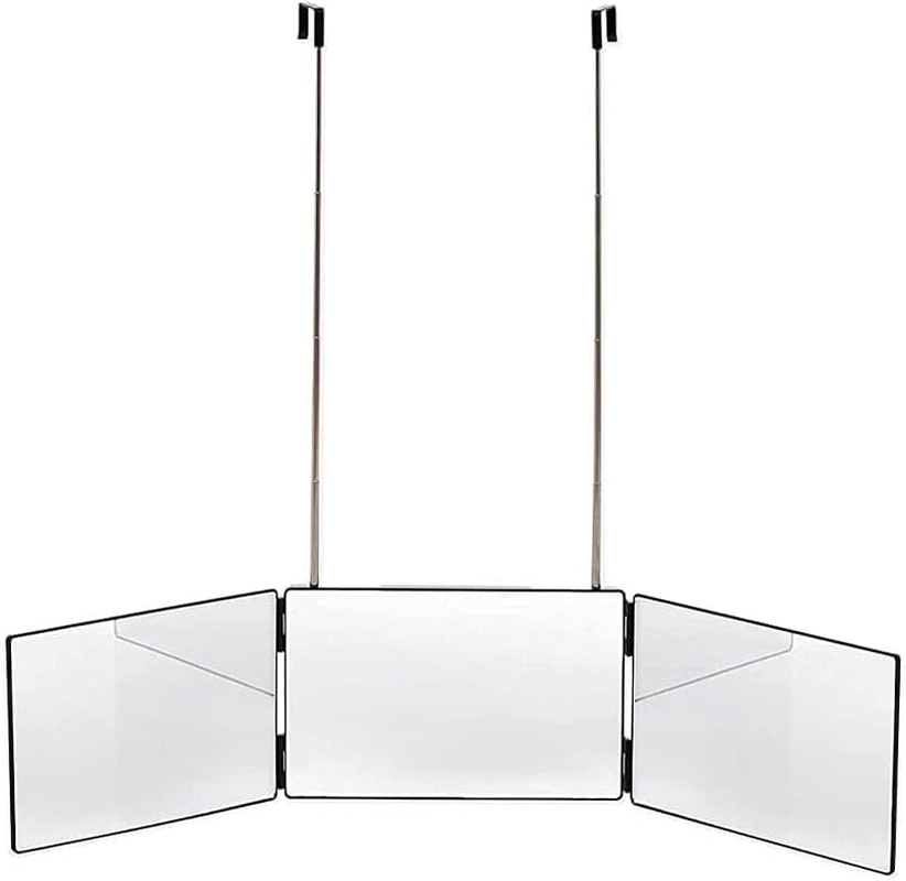 3 Way Mirror | Trifold Mirror for Self Hair Cutting and Styling | DIY Haircut Tool to Cut, Trim, or Shave Your Head and Neckline at Home | Adjustable, Portable, Hands-Free | Haircut Artifact image number 2