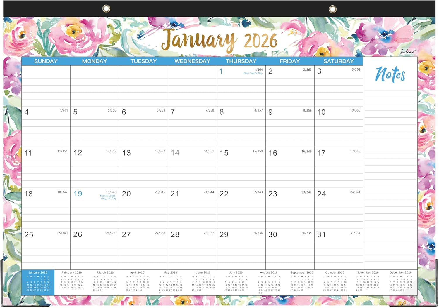 2026 Desk Calendar - Jan. 2026 - Dec. 2026, 12 Months Large Monthly Desk Calendar 2026, 17" X 12", Desk Pad, Large Ruled Blocks, To-Do List & Notes, Best Desk/Wall Calendar for Planning and Organizing image number 4