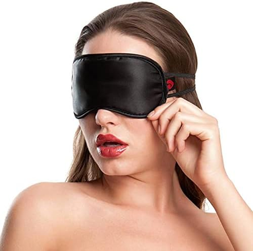 Lovehoney Oh! Blindfold with 2 Elasticated Bands - Silky Satin & Faux Fur - Soft image number 5
