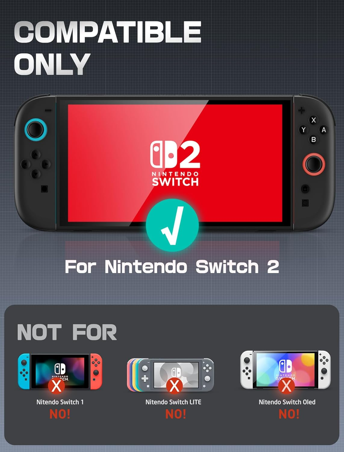 Mumba Dockable for Nintendo Switch 2 Case with Flip Stand, [Titan] Ergonomic Switch 2 Grip Protective Cover Holds 5 Game Cards & 2 TF Cards TPU Accessories and Quick-Release Joy-Con Design (White) - White image number 6