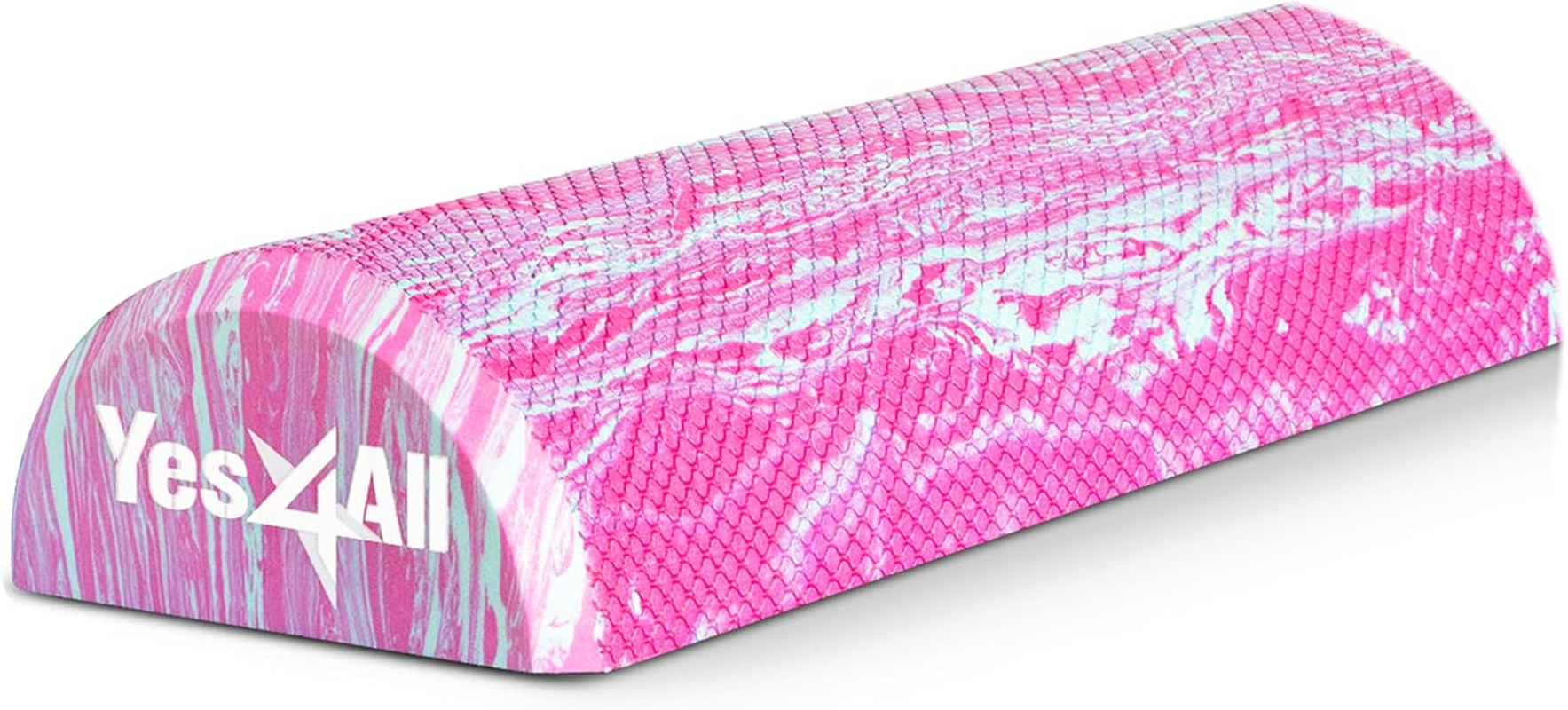 Yes4All Medium-Density EVA Foam Roller for Physical Therapy Half Yoga Back Roller for Muscle Massage, Back Pain Relief