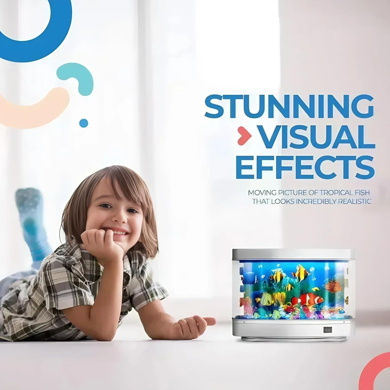 Artificial Tropical Fish Fake Fish Tank Lamp, Multifunction Artificial Tropical Fish Tank Lamp, Fish Tank Mini Fake,For Kids Baby image number 3