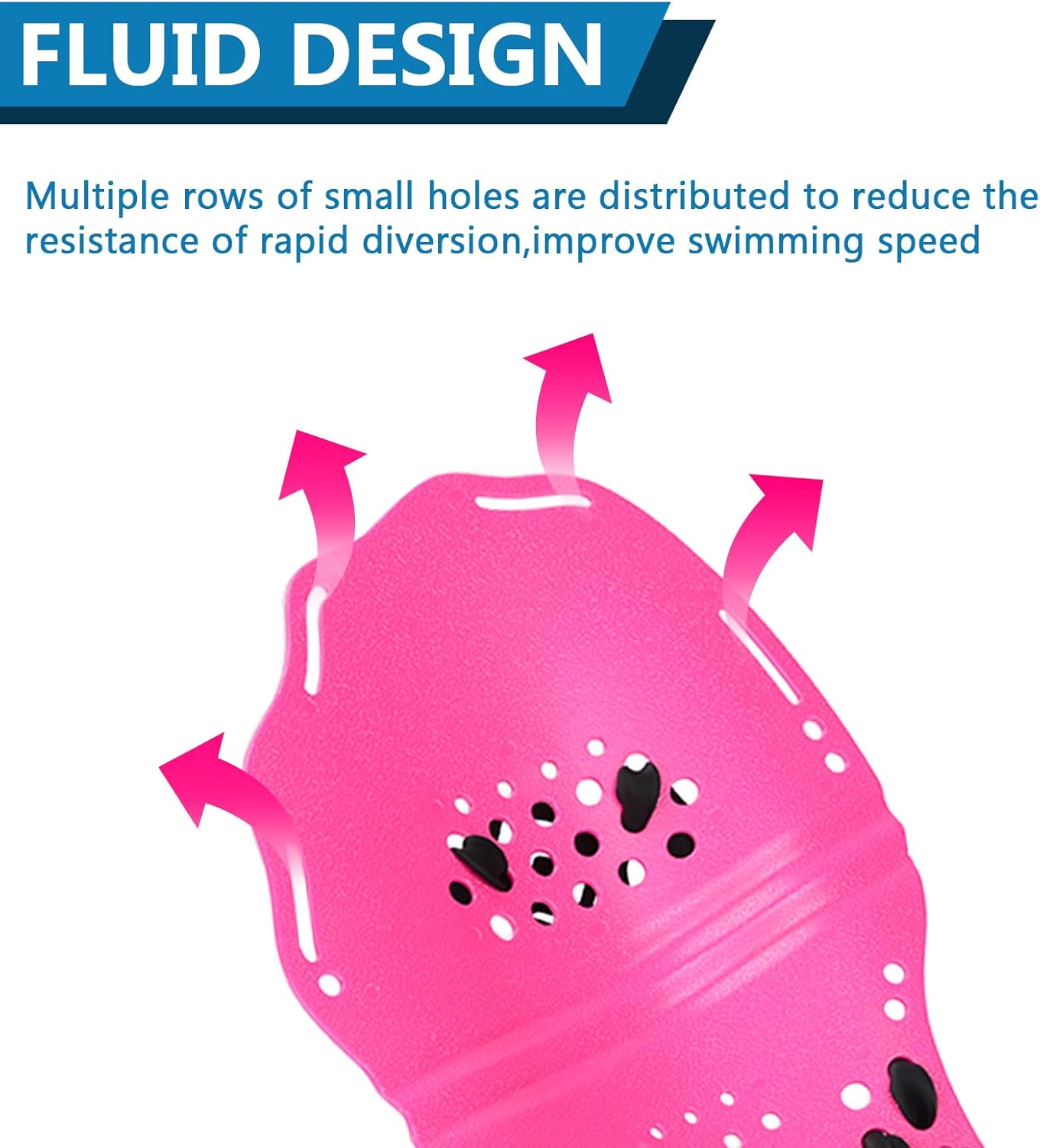 Hikeen Swim Paddle Hand, Swim Training Hand Paddles with Adjustable Straps, Swimming Hand Paddles for Children Adult image number 2