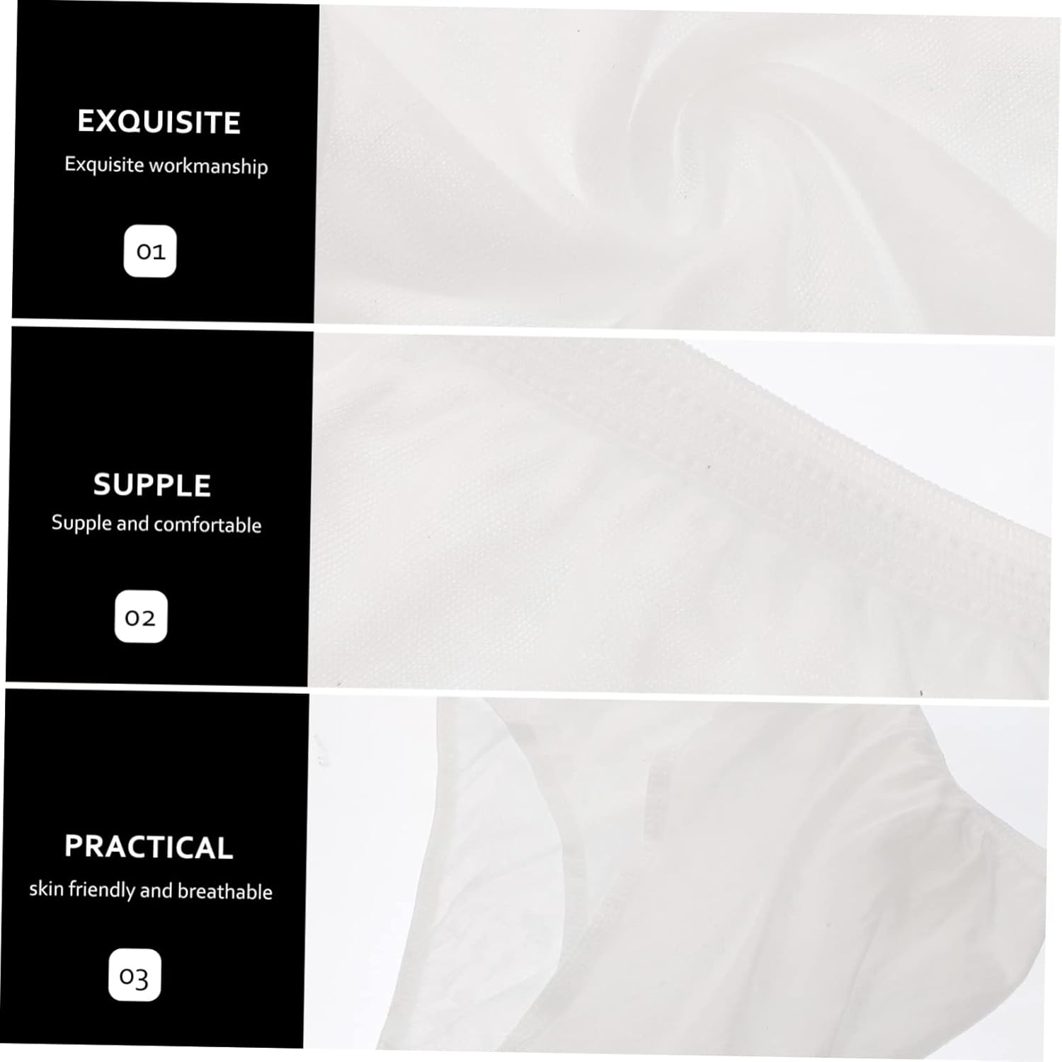 Disposable Maternity Panties Pure Cotton Breathable Postpartum Underwear Women Flexible Moisture-Absorbing Pants White XXL 4Pcs for Recovery image number 3