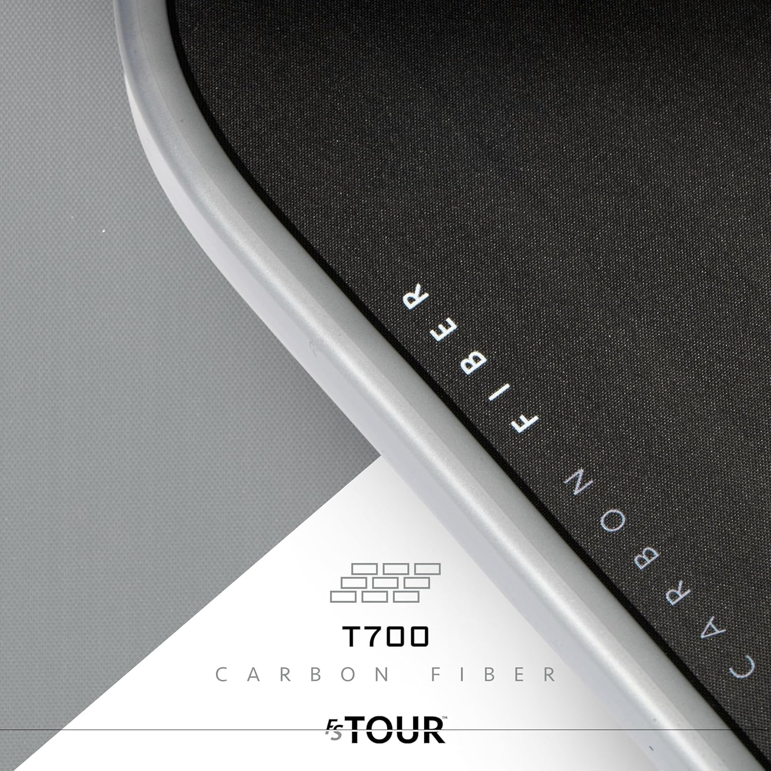 Franklin Sports Pro Pickleball Paddles - FS Tour Series Raw Carbon Fiber T700 - USA Pickleball Approved - Unibody Epoxy Resin Injected Edge - Dynasty + Tempo - 14Mm/16Mm Core - Gray, Blue + Pink