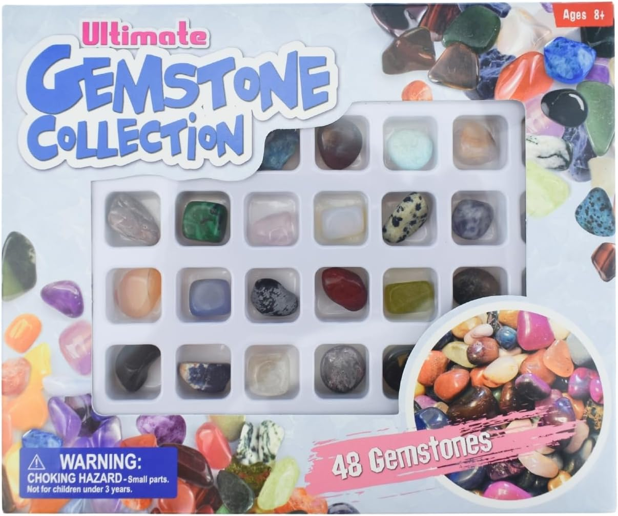 Kaper Kidz -ULTIMATE GEMSTONE COLLECTION 48PCS | Real Gemstones to Collect image number 1