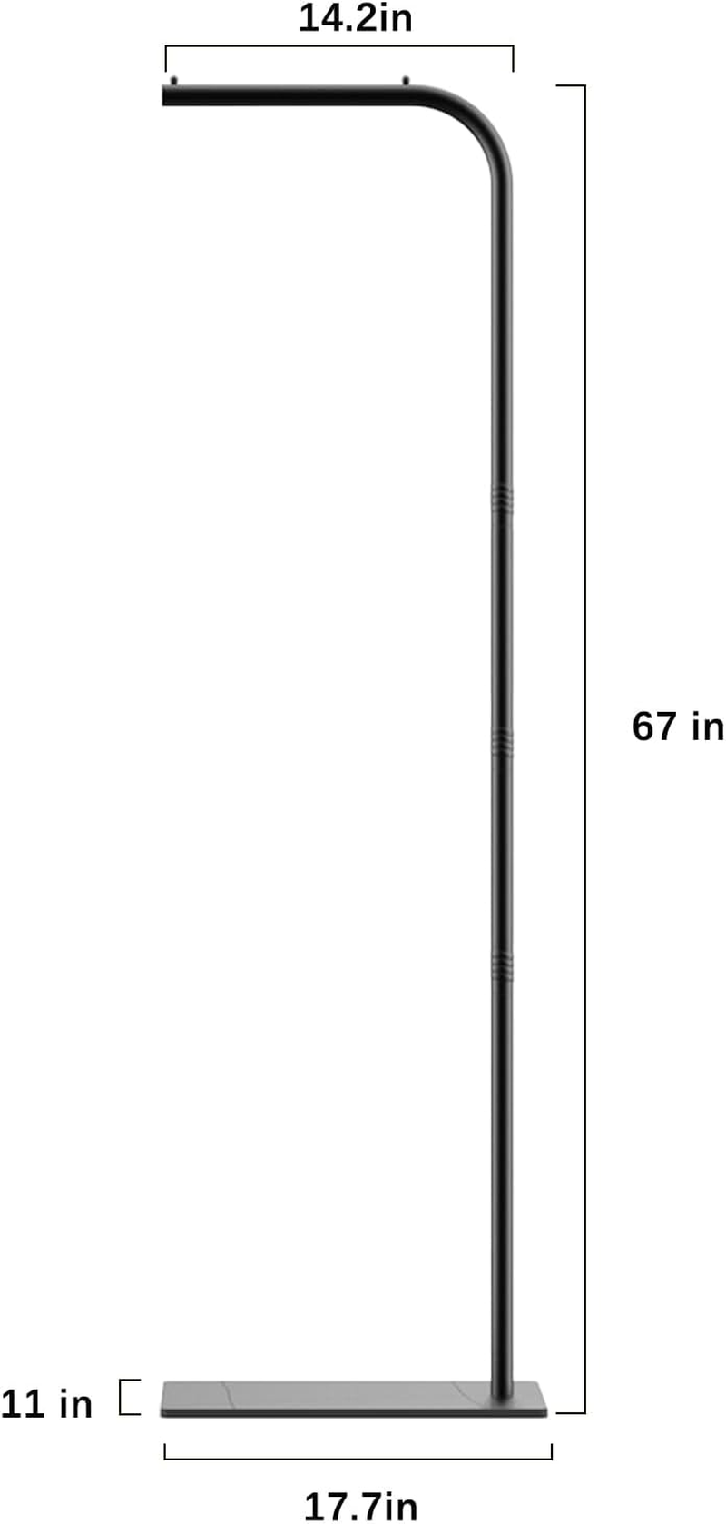 Dealsgogo Bird Cage Stand, Tubular Steel Hanging Bird Cage Stand Black, Hanging Plant Stand image number 4