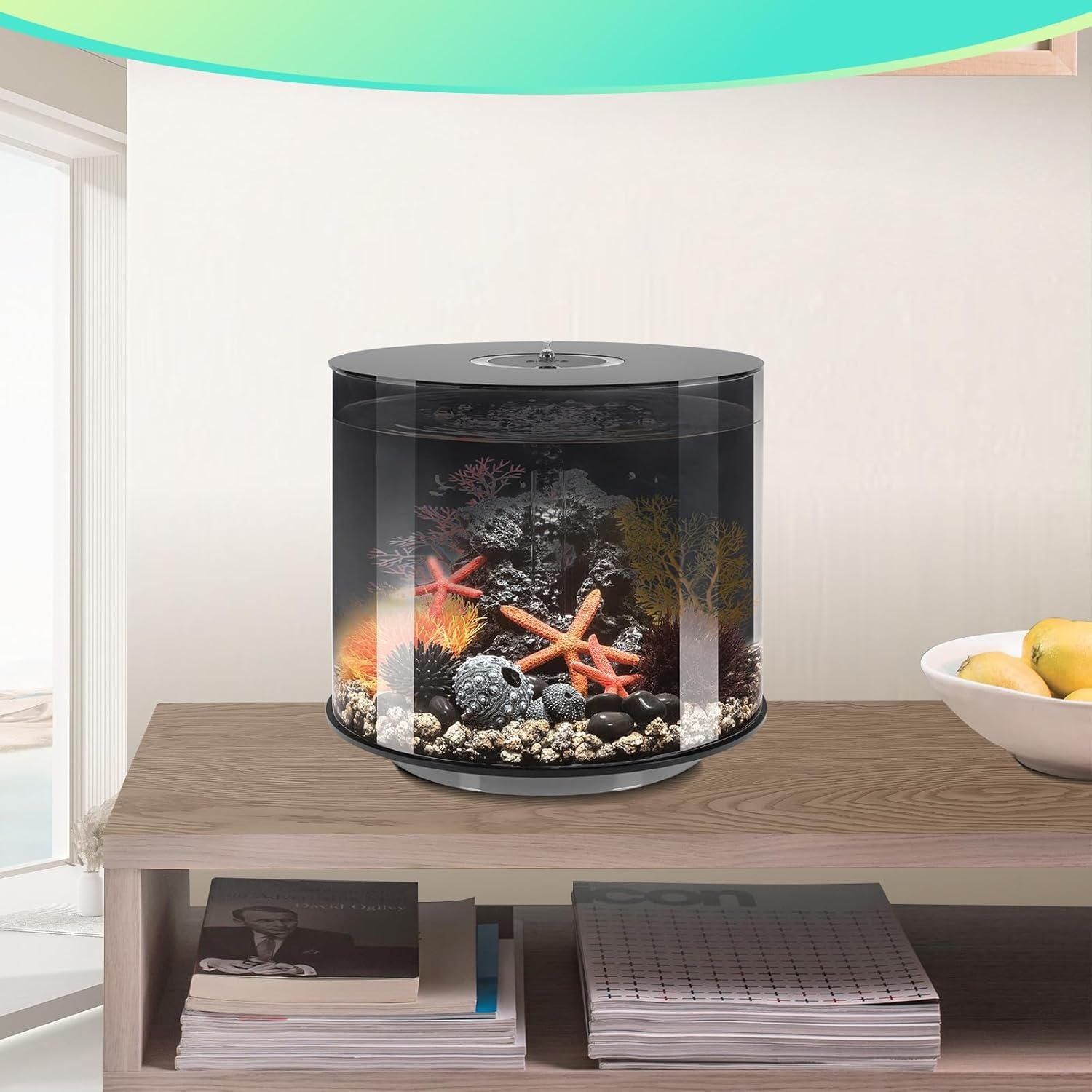 Aquarium Background Static Cling Black Fish Tank Background Wallpaper Fish Tank Backdrop Vinyl Aquarium Poster Background 78 X 12 In image number 2