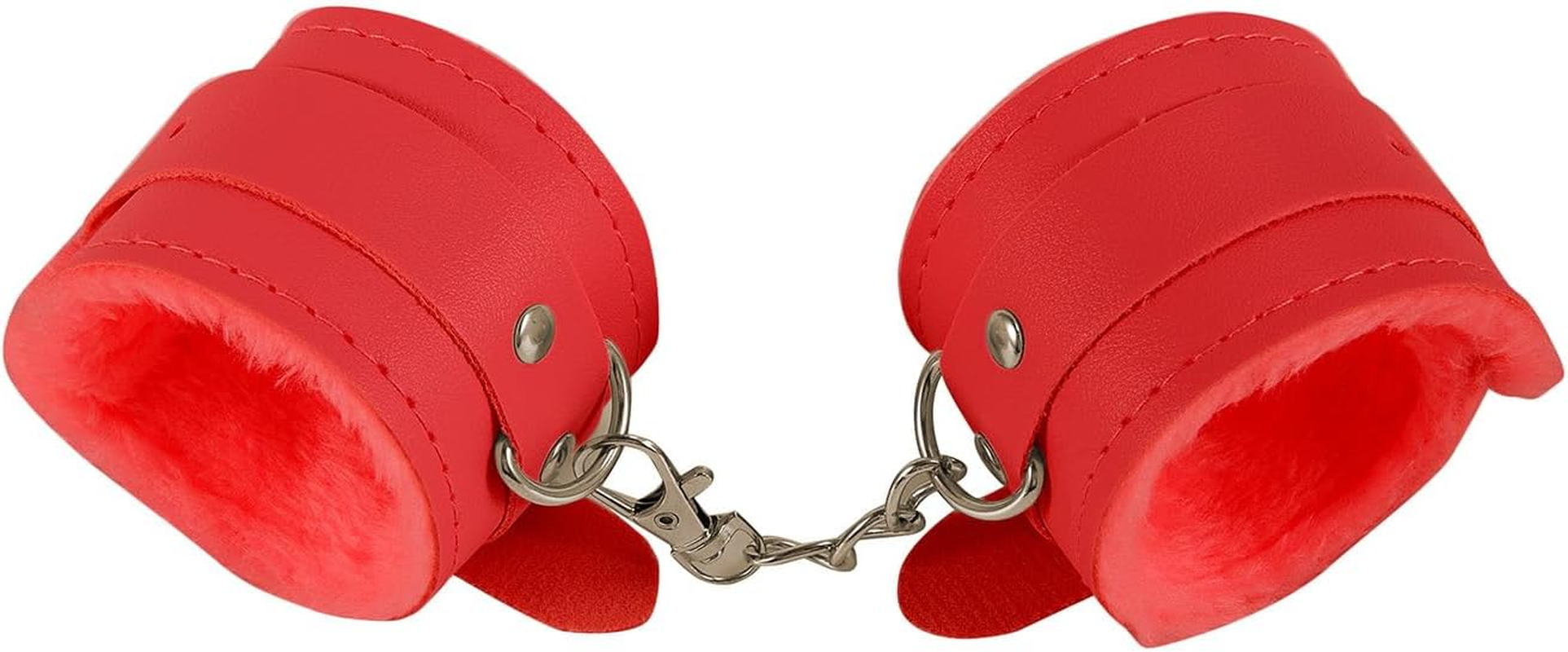 Mineens Sexy Plush Handcuffs - Soft Leather Police Costume Props for Lover Couple Role Play, Cosplay & Party Supplies (Pink)