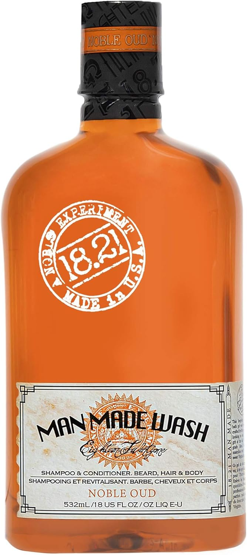 18.21 Man Made Original 3-In-1 Body Wash, Shampoo, & Conditioner for Men, All Hair & Skin Types, Strengthens and Moisturizes in a Manly Aroma image number 3