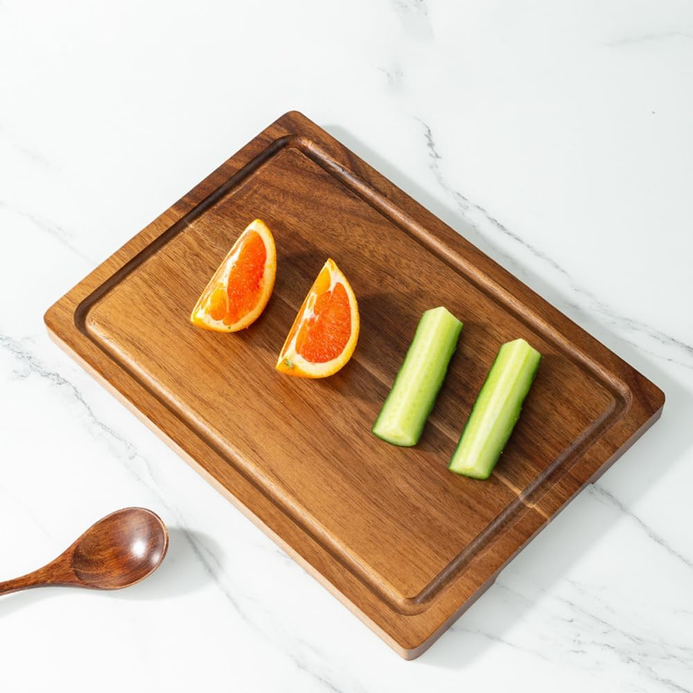 Leona Co Hard Wood Hygienic Cutting Board - Natural Wooden Chopping Board for Kitchen, 38X26X1.5Cm, Food-Safe Hardwood Cutting Surface image number 2