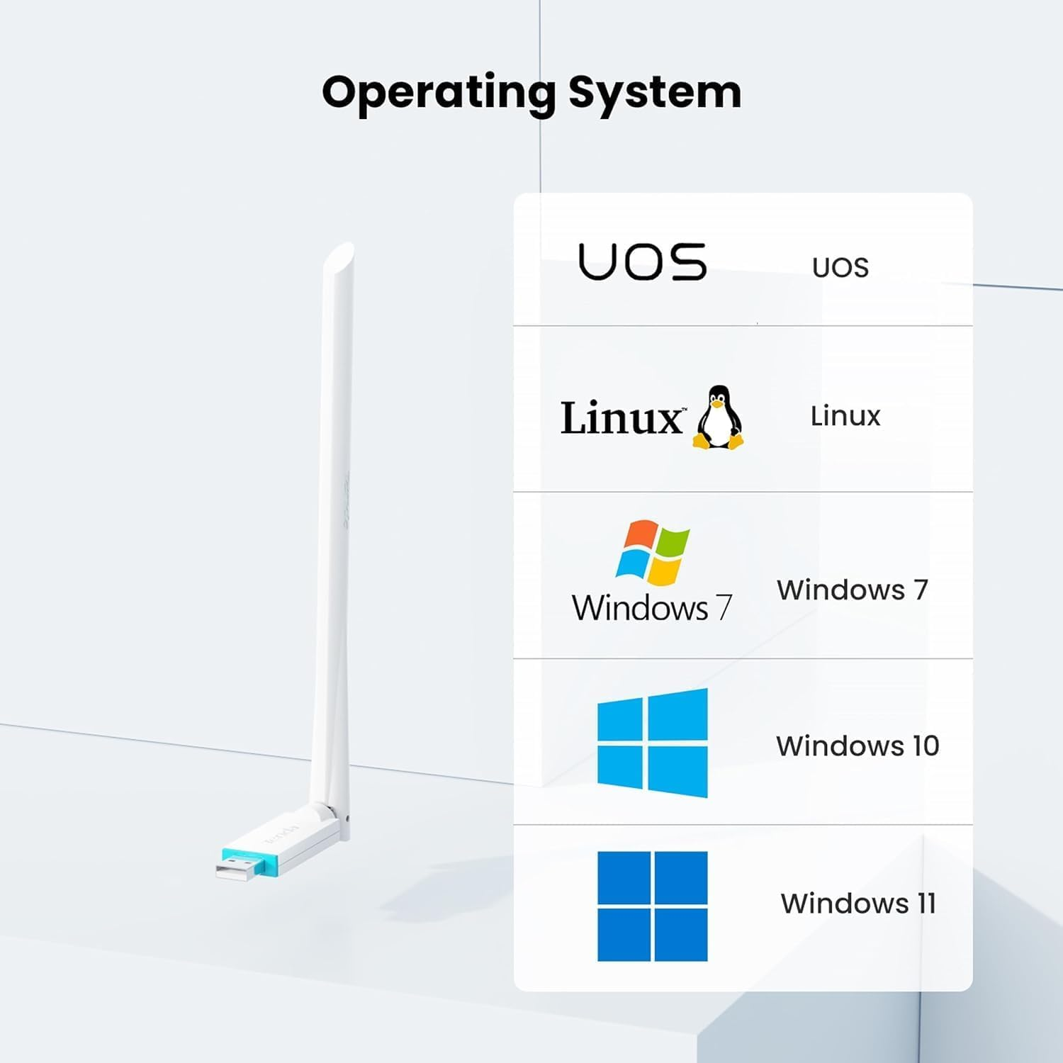 Tenda AX300 USB Wifi Adapter for Pc,2.4Ghz,Wifi 6-Single-Band USB Adapter -286Mbps, Mini USB Wifi 6 Adapter for Desktop.Pc Laptop,Wireless Wifi Adapter for Windows 11/10/7, Wifi Dongle (U2) image number 2