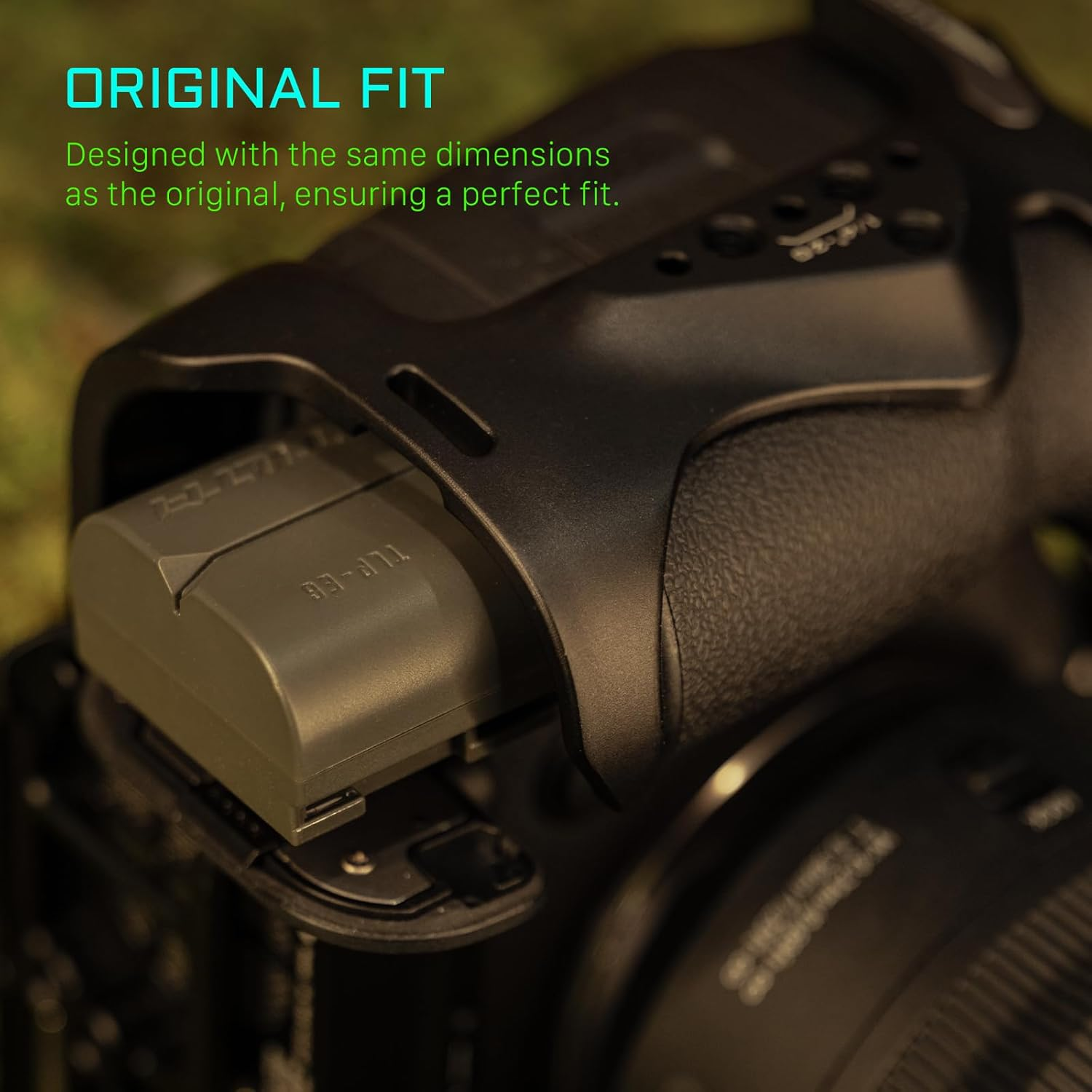 Tilta LP-E6P 2400Mah Rechargeable Battery with USB-C Input | Compatible with Canon EOS R5 Mark II, R6 Mark II, R7, R6, R5, R, 5D Mark IV, 6D, 7D Mark II, 90D, 80D, 70D, 60D, 60Da &ndash; Green image number 3