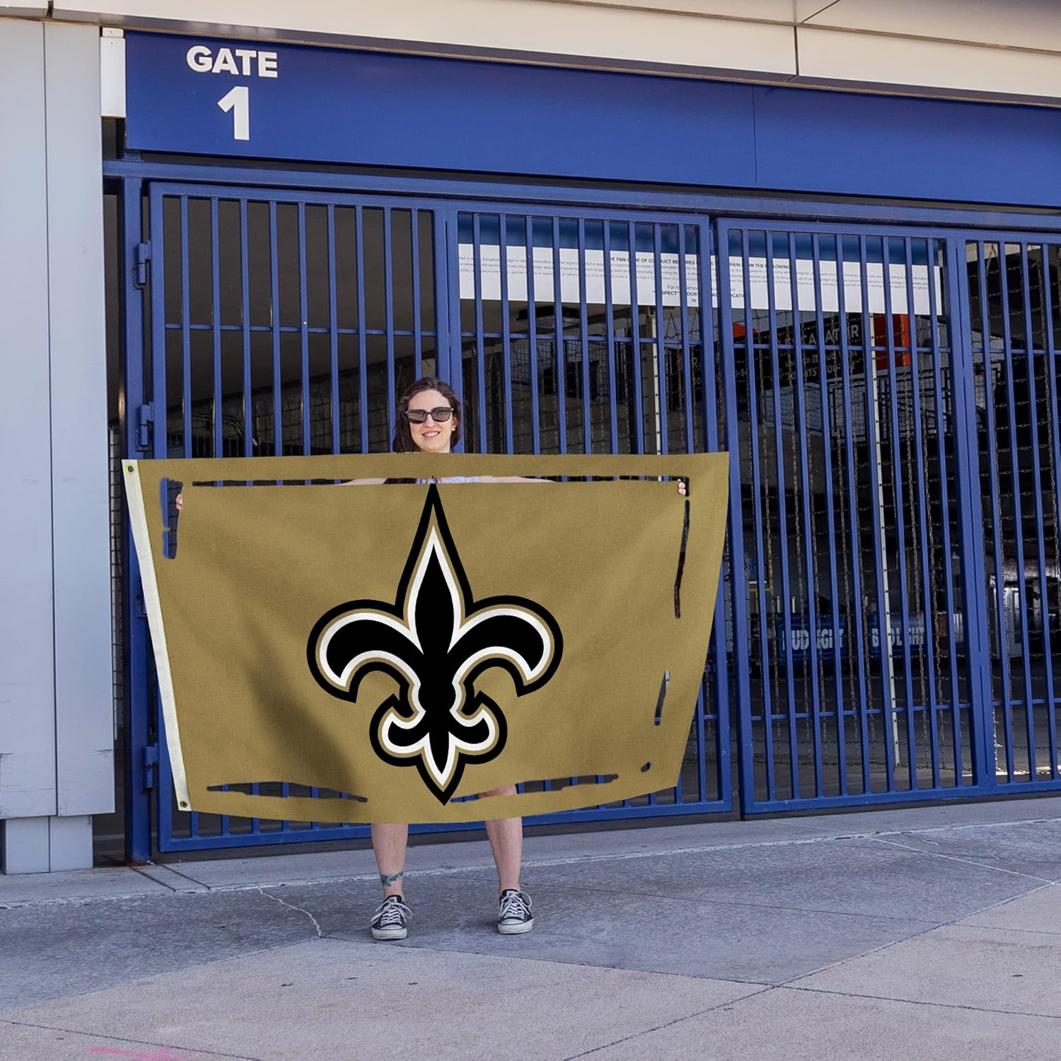 NFL New Orleans Saints 3-Foot-By-5-Foot Banner Flag image number 2