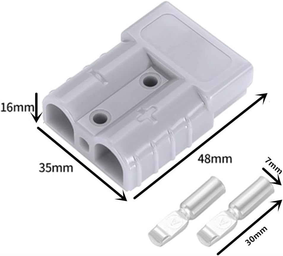 Packet of 10 Anderson Style Plug Connectors, Cuicanfla Battery Connection Quick Connector with Silver Plated Copper Terminals, Exterior Solar DC Caravan Power image number 3