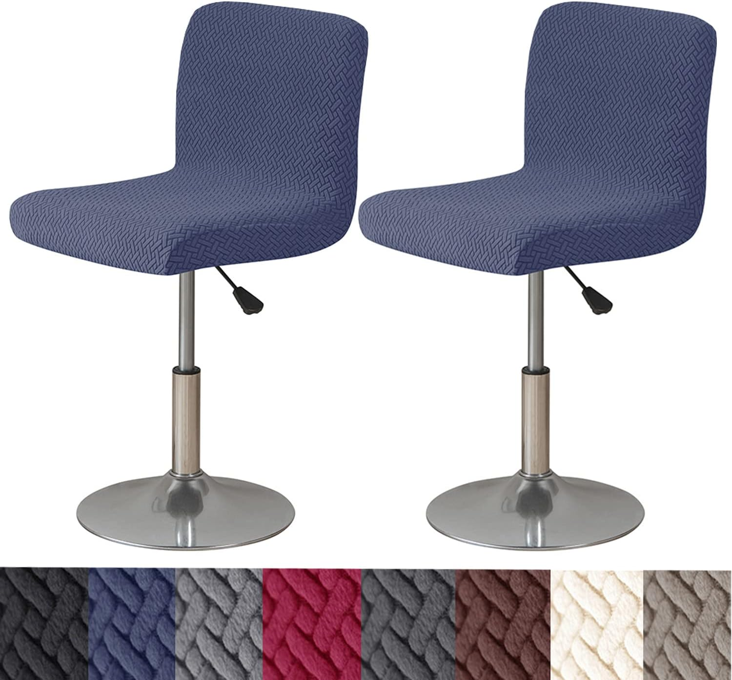 HFCNMY Bar Stool Covers with Backs,4 Pack Stretch Bar Stool Chair Covers,Jacquard Bar Stool Covers,Washable Bar Chair Covers Swivel Barstool Covers Slipcovers with Back Red