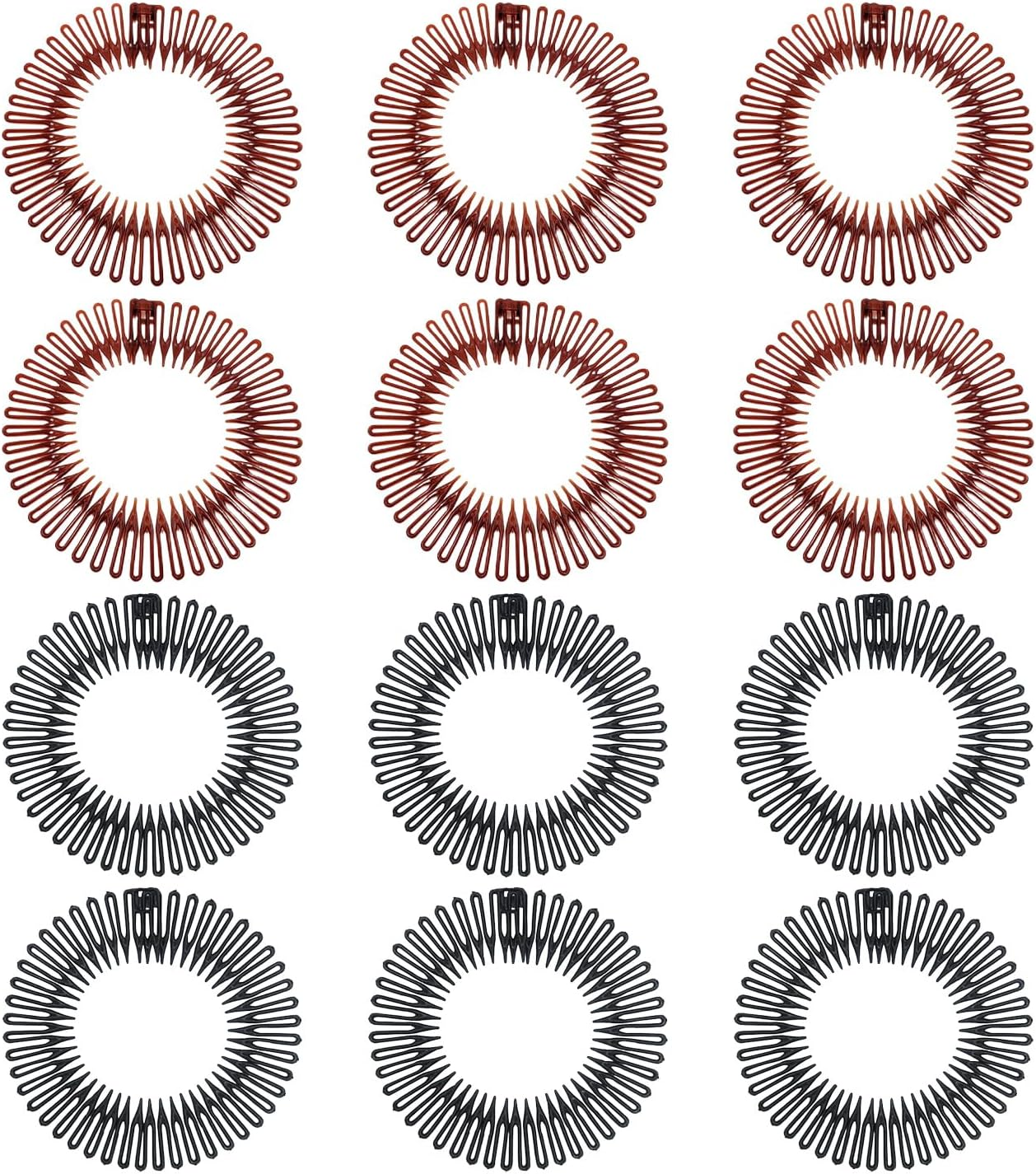 12 Piece Hair Remover Fixer, Simple Hair Finisher, Flexible Plastic Hair Comb, Women'S Headband, Accessories for Hairstyles