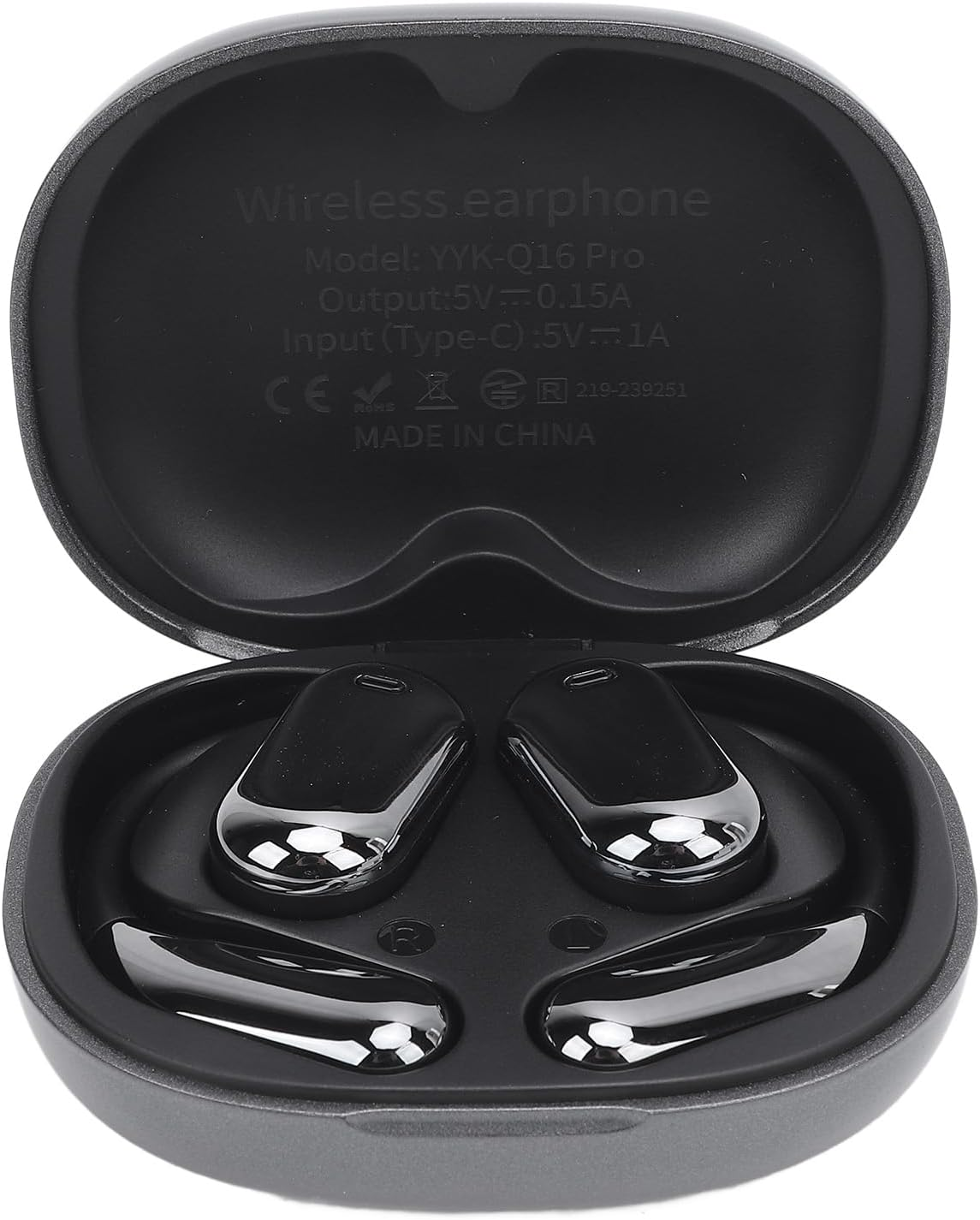 XUMIUZIY Earbuds Translator, Earwacco Translator in -Ear Thorough Playback of LCD Touch Ecreen Music (Black)