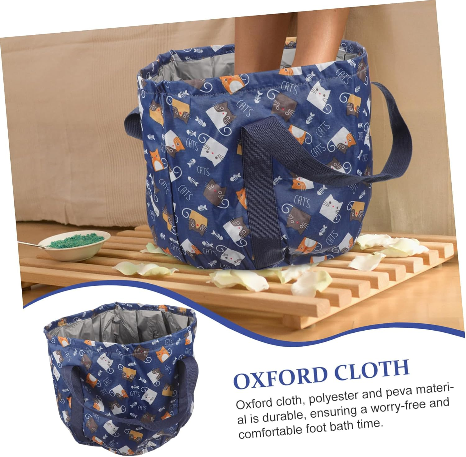 PLAFOPE Wash Bin Foot Basin Water Bucket for Bath Foot Bucket Basin Portable Bath Tub Foot Washing Bucket Water Basin Travel Tomorrow Foldable Folding Bucket image number 5