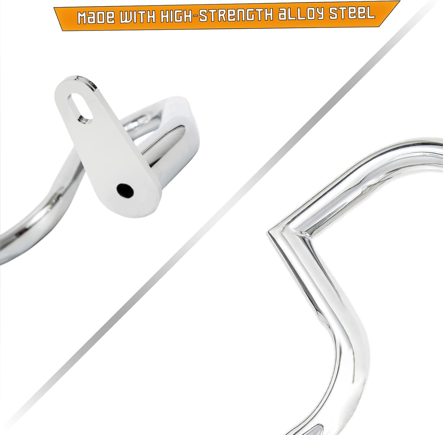 Kinglemc Crash Bar Engine Guard Highway Freeway Bar for Suzuki VL800 Intruder Volusia 800 C50 M50 Boulevard 2005-2022 (Silver)