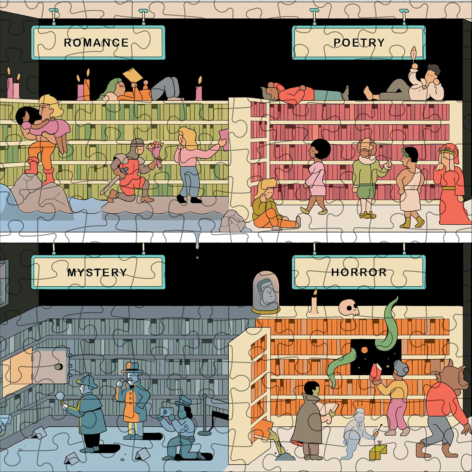 In the Bookstore 1000 Piece Puzzle: 1000 Piece image number 2