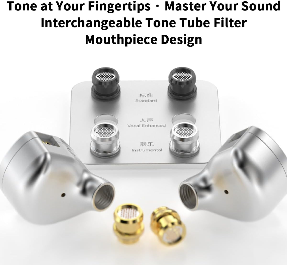 TWISTURA Woodnote Wired Earbuds,3.5Mm 4.4Mm In-Ear Earphones,Detachable Cable Hi-Fi Headphones for PC, Phone image number 2