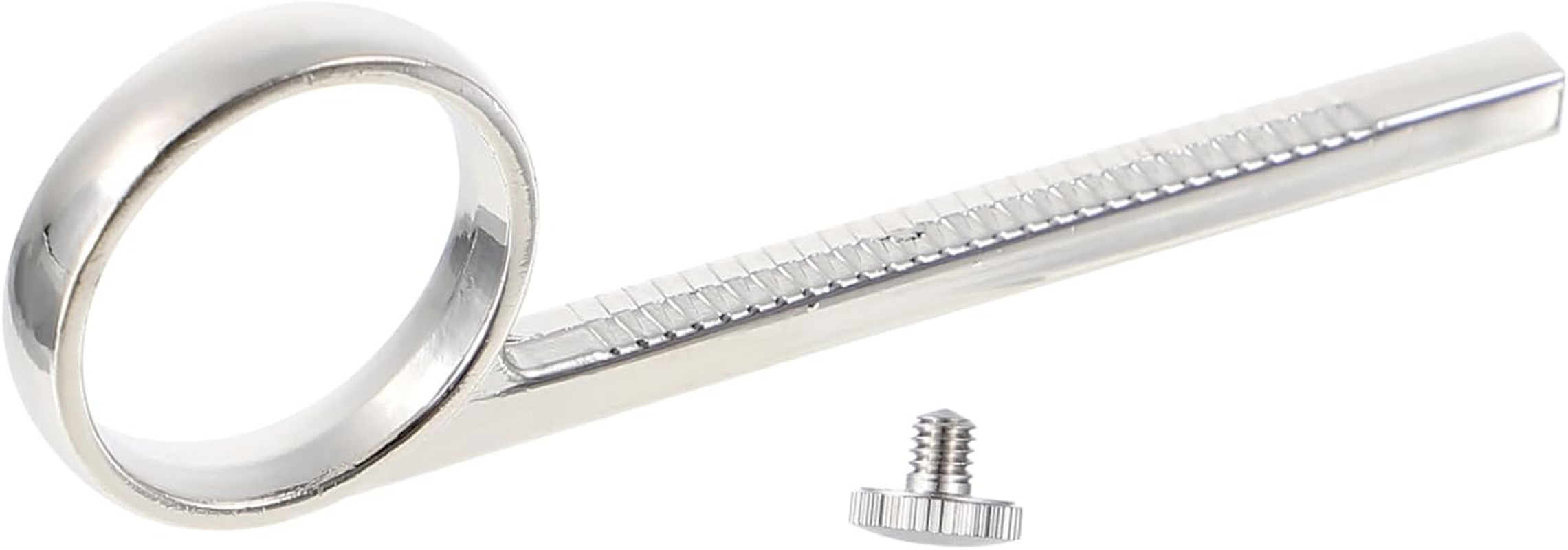 Vaguelly 1 Set Small Finger Ring Trumpet Finger Ring and Screw Trumpet Slide Replacement Trumpet Accessory Recorders Trumpet Ring Replacement Trumpets Instruments Trumpet Part Silver Copper image number 2