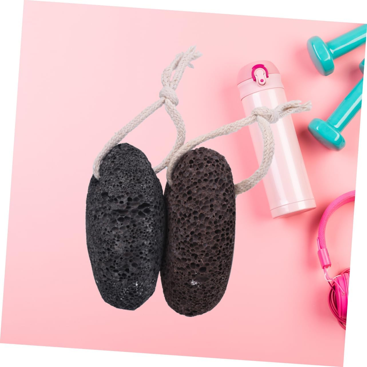 Ipetboom 2Pcs Natural Lava Stone Foot Washboard Callus Remover Exfoliating Pumice Stone for Feet Heels and Palm image number 3