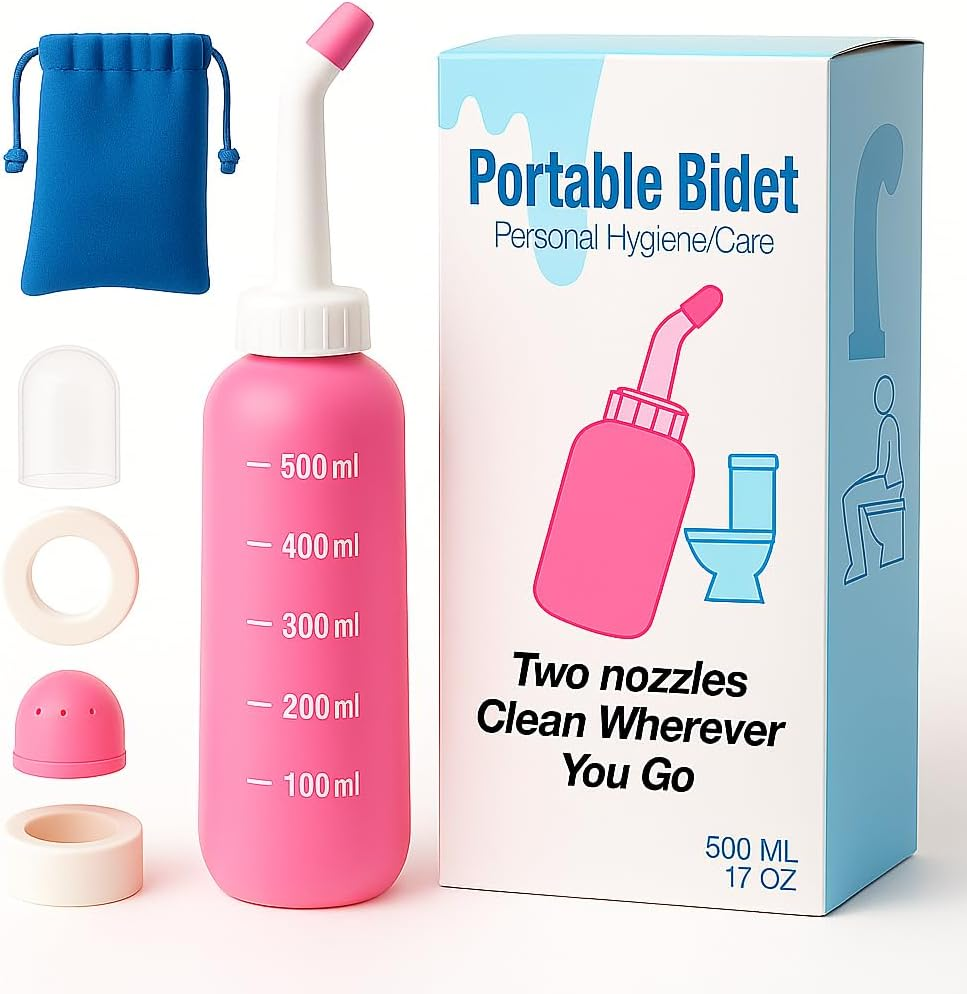 500Ml Portable Peri Bottle for Postpartum Care | Travel Bidet for Women | Perineal Cleansing Spray, Personal Hygiene Essentials for Hospital Bag & Home Use (Blue)