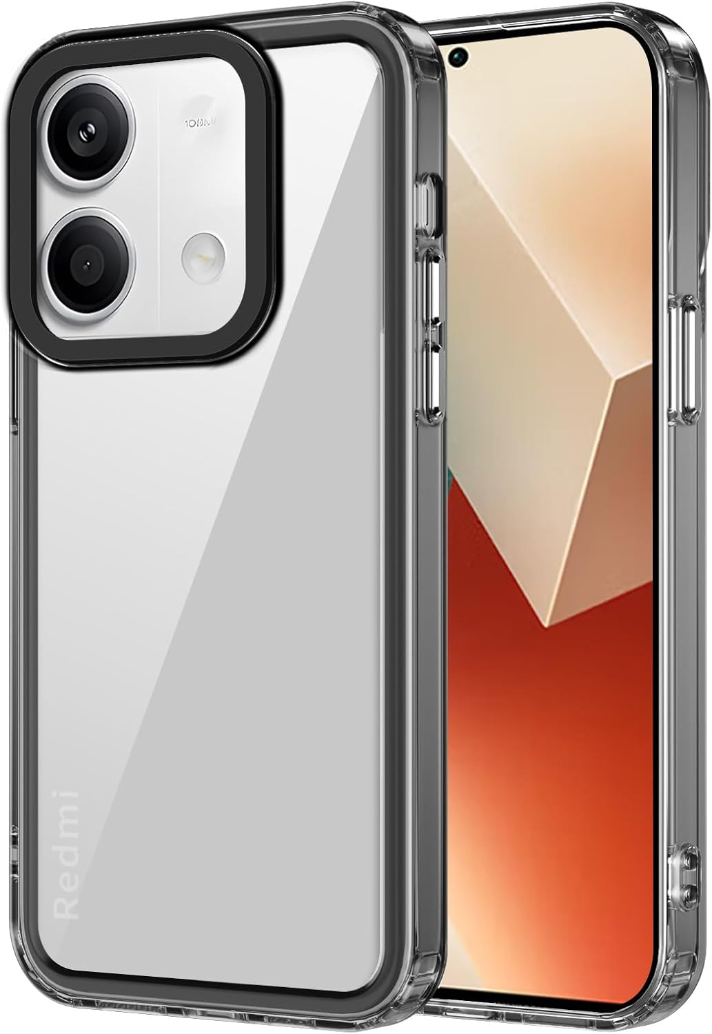 GOKEN Case for Motorola Moto G86 Power, Transparent Mobile Phone Case with Soft TPU Silicone Edge and Hard Back, Shockproof Protective Silicone Case Cover - Purple Edge