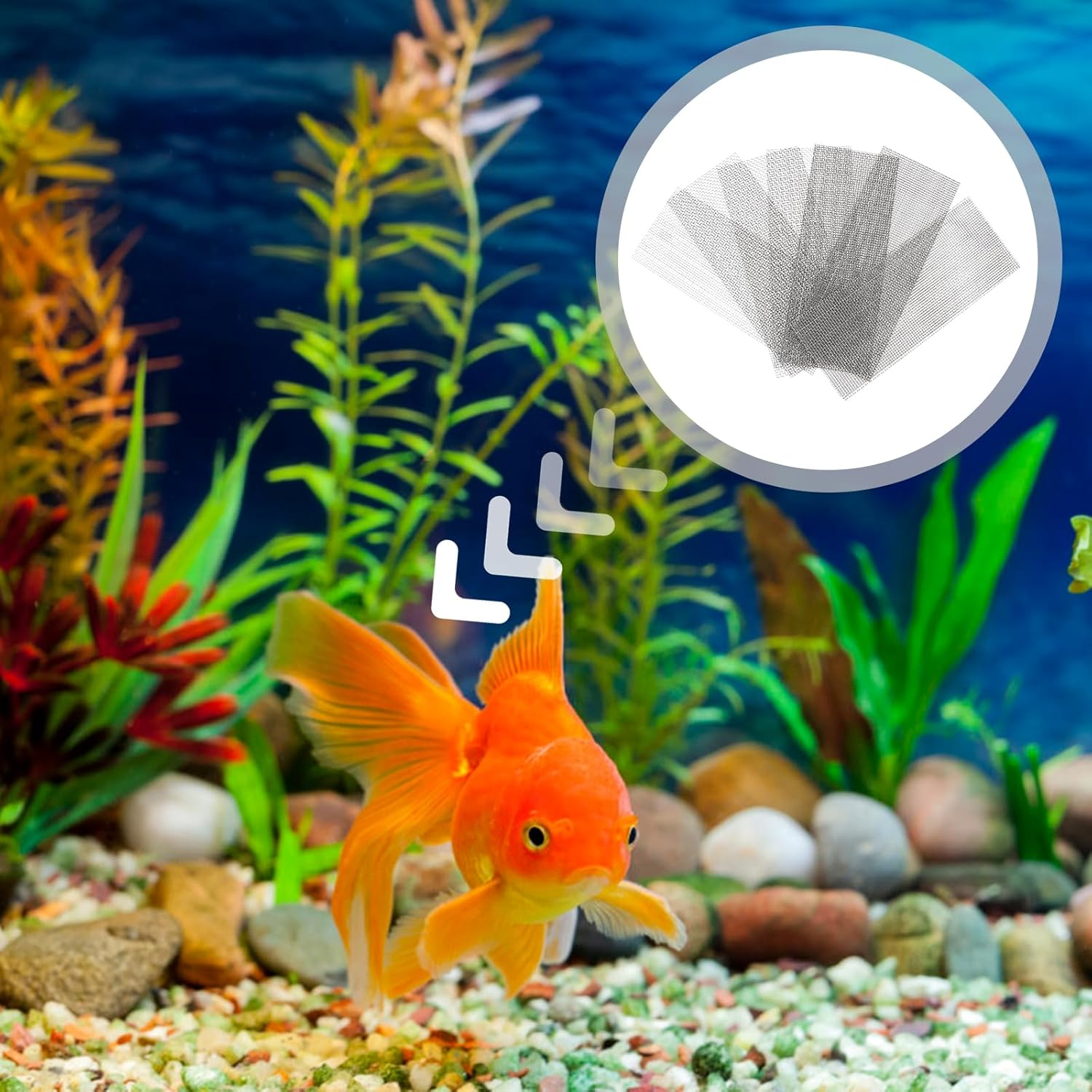 ULTECHNOVO Aquatic Plant Grid Aquarium Mat Made of Wire Mesh Live Plant Moss Wall Aquarium Plants Net Wall Grid Fish Tank Wire Mesh Pad Stainless Steel Aquarium Artificial Pack of 10 image number 5