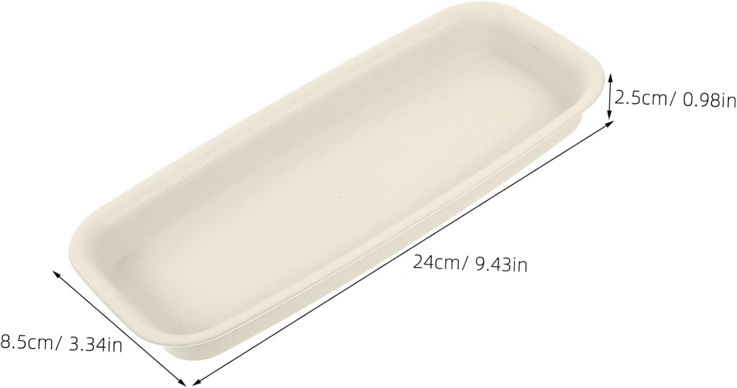 3Pcs Rectangular Plastic Flowerpot Trays Balcony Gardening Pot Drip Saucers 21X8.5Cm Leakproof Water Collecting Plates for Indoor Outdoor Plant Containers image number 4