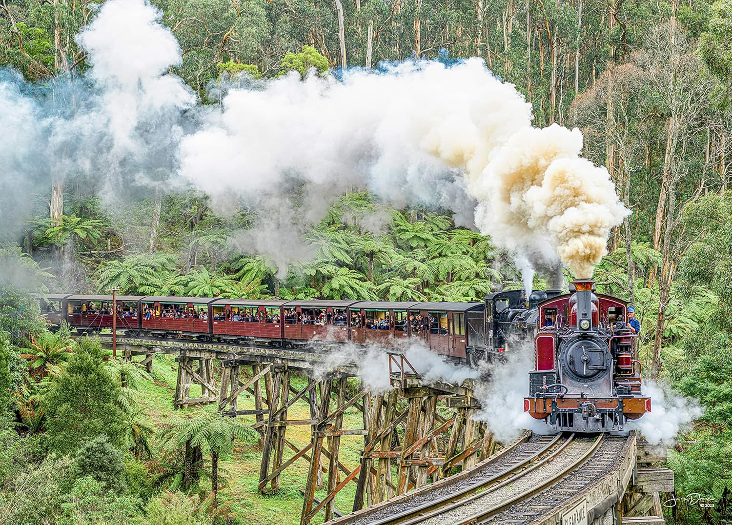 JDP Gallery Jigsaw Puzzle Set (Landscape), Belgrave Steamers, 70 X 50 Cm, 1000 Piece image number 2