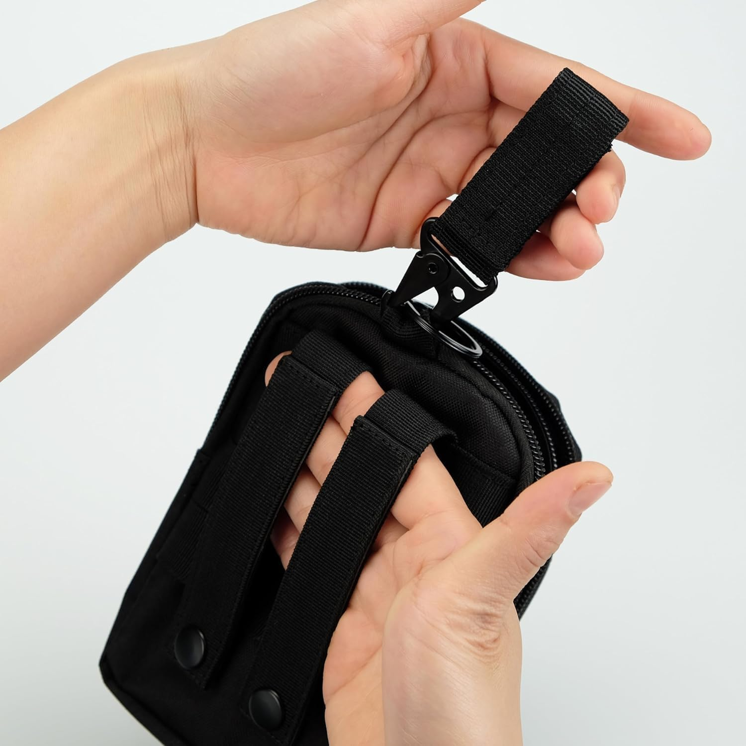 Songholee Tactical Pouch Multipurpose Waist Bag Tactical Holster Military Waist Belt Bag Wallet Pouch Purse Phone Case with Zipper Compatible with Most Models Cell Phone image number 5