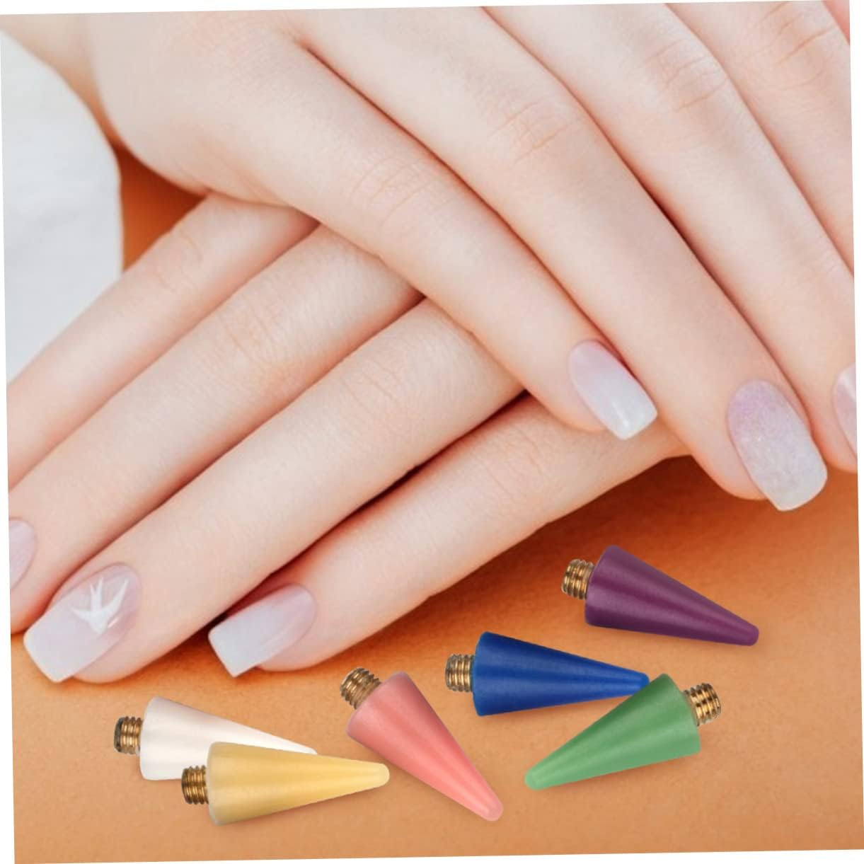 ARTSEWPLY 12Pcs Dual-Ended Wax Rhinestone Picker Pen Tool for Nail Art Color Options Precision Gem Placement for Natural and Nails image number 6