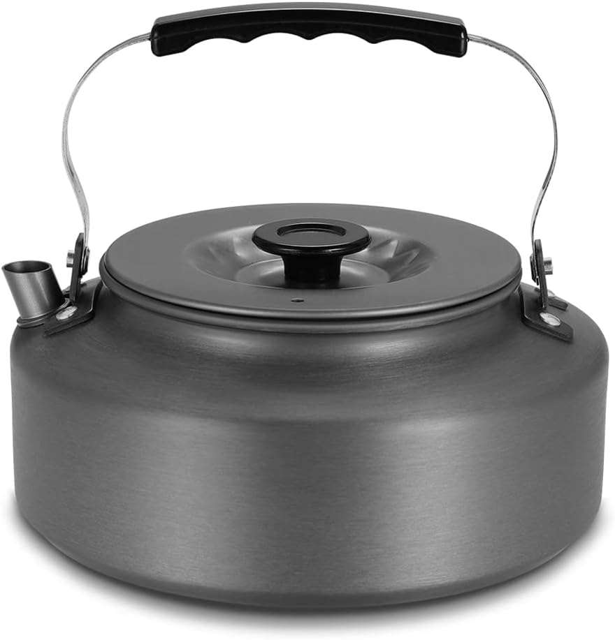 1.1L Portable Ultra-Light Outdoor Hiking Camping Picnic Water Kettle Teapot Coffee Pot Anodised Aluminum 1.1L