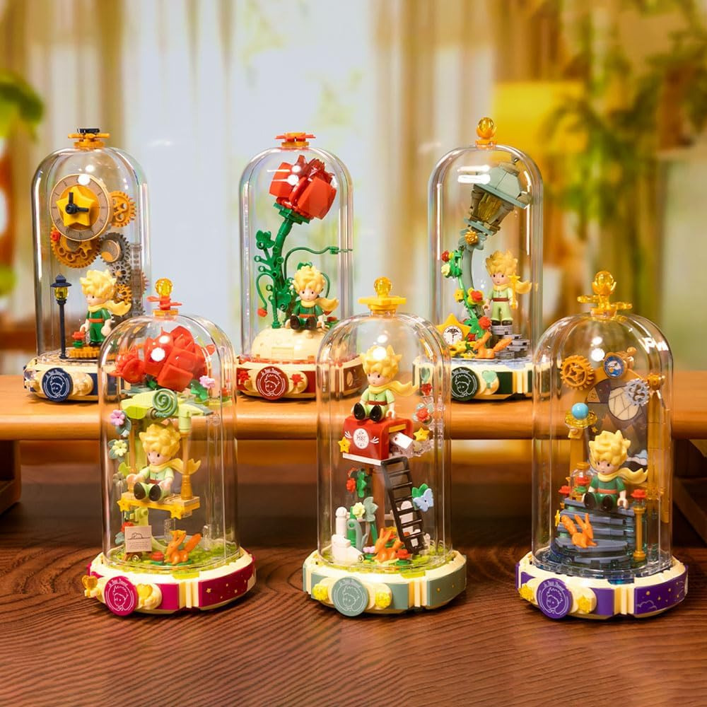 PANTASY the Little Prince Rose Swing Building Blocks Set, Creative Construction Kit for Adults and Teens, Charming Display Model, Ideal Gift for Home or Office Decor, Unique Collectible Toy image number 2