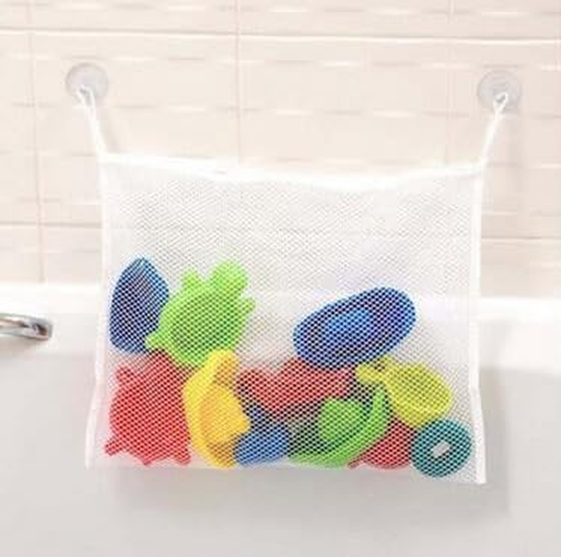 2Pcs Mesh Bath Toy Storage Organizer, Durable Bath Toy Net Bathtub Toy Holdertoddler Shower Caddy Shower Organizer Kids Bathroom for Toys, Shampoo & Soap image number 3